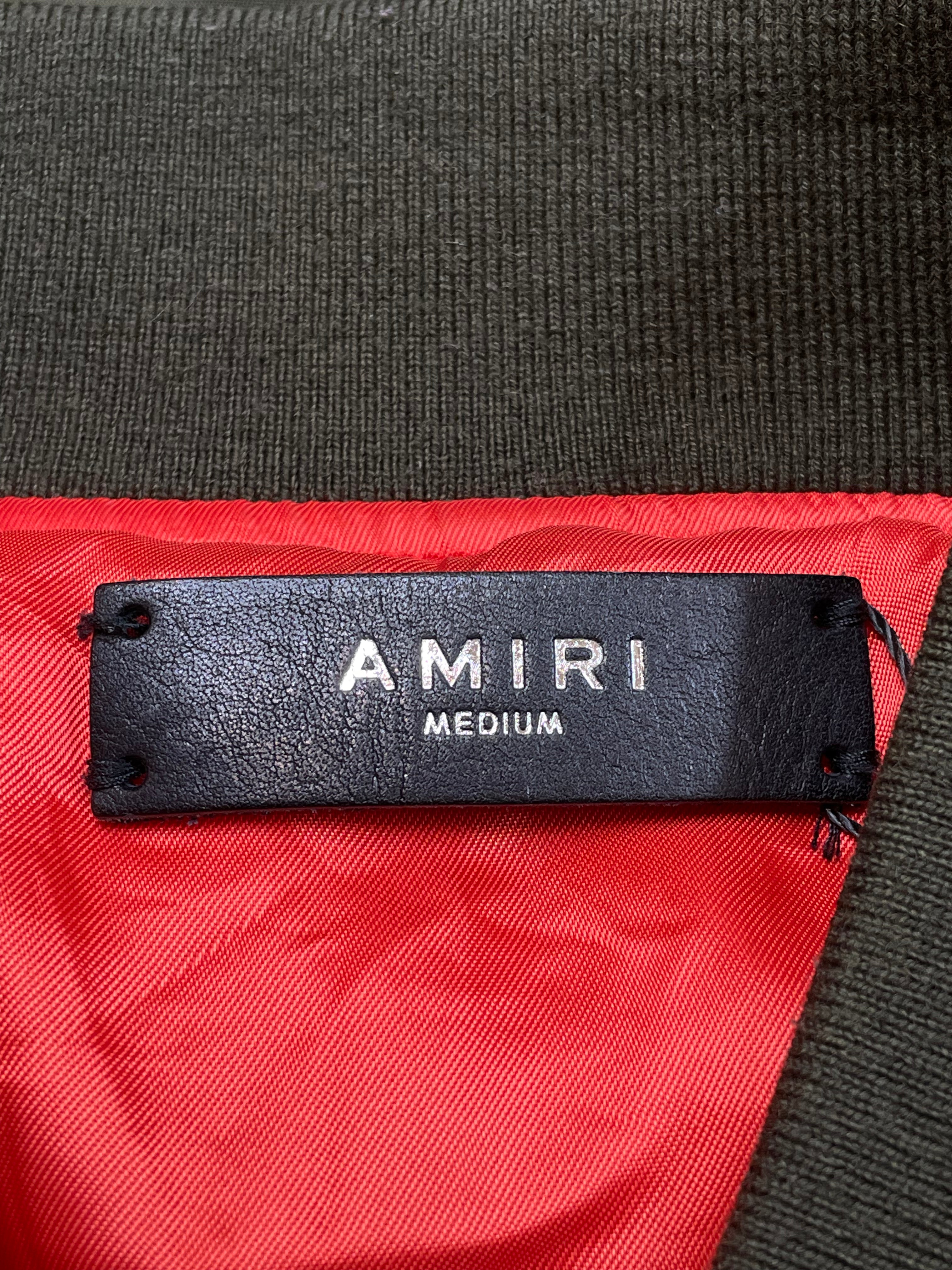 Amiri Bone Bomber Olive Jacket