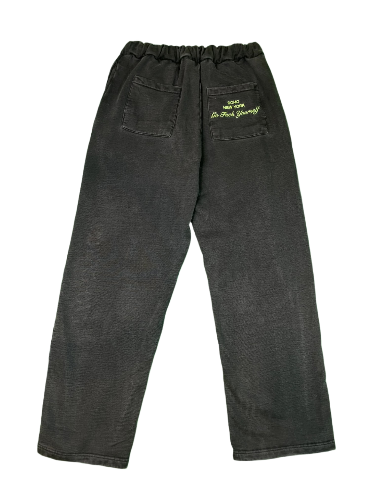 4G Go F*CK Yourself Embroidered Black & Green Sweats