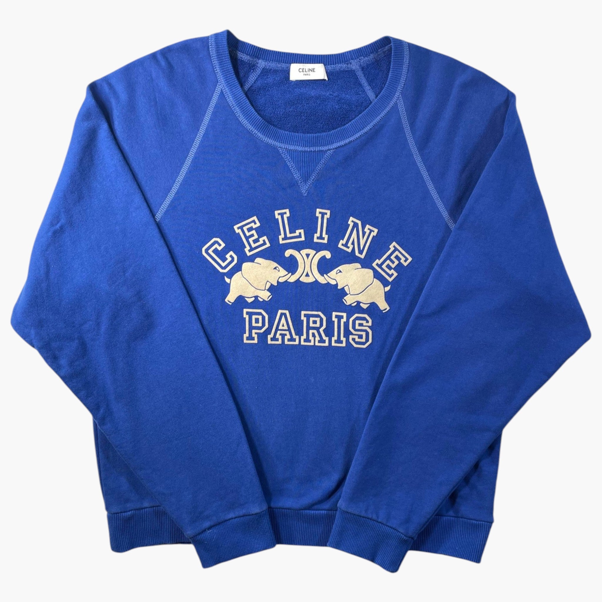 Celine Paris Elephant Navy Crewneck