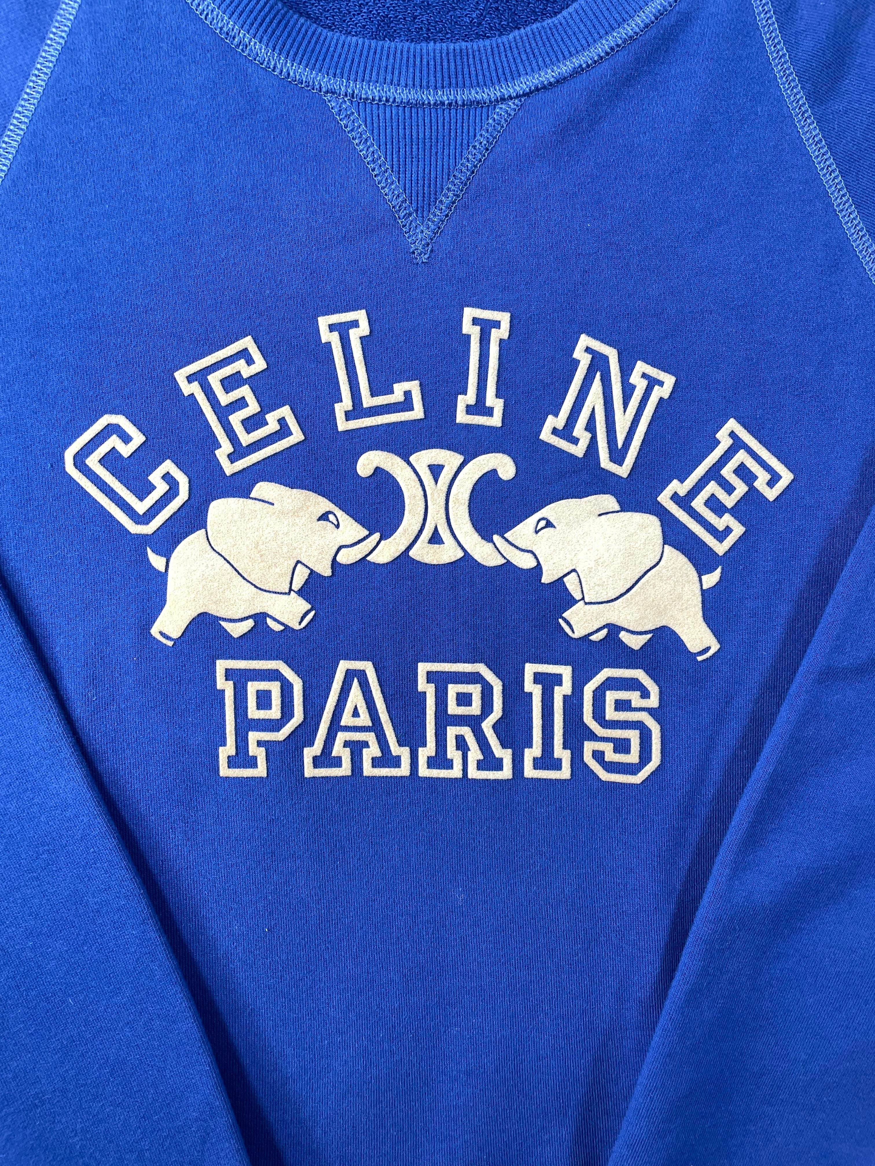 Celine Paris Elephant Navy Crewneck