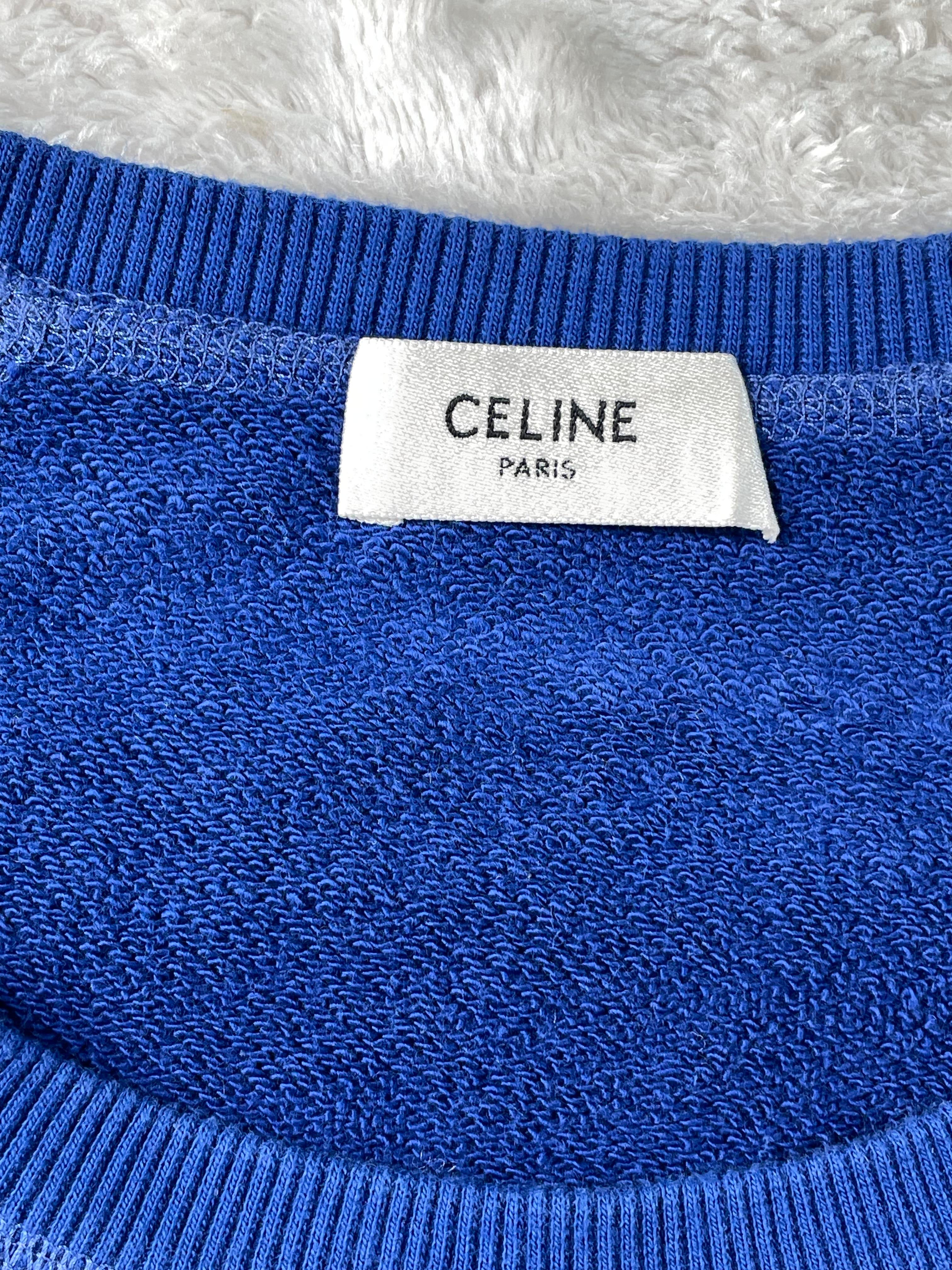 Celine Paris Elephant Navy Crewneck