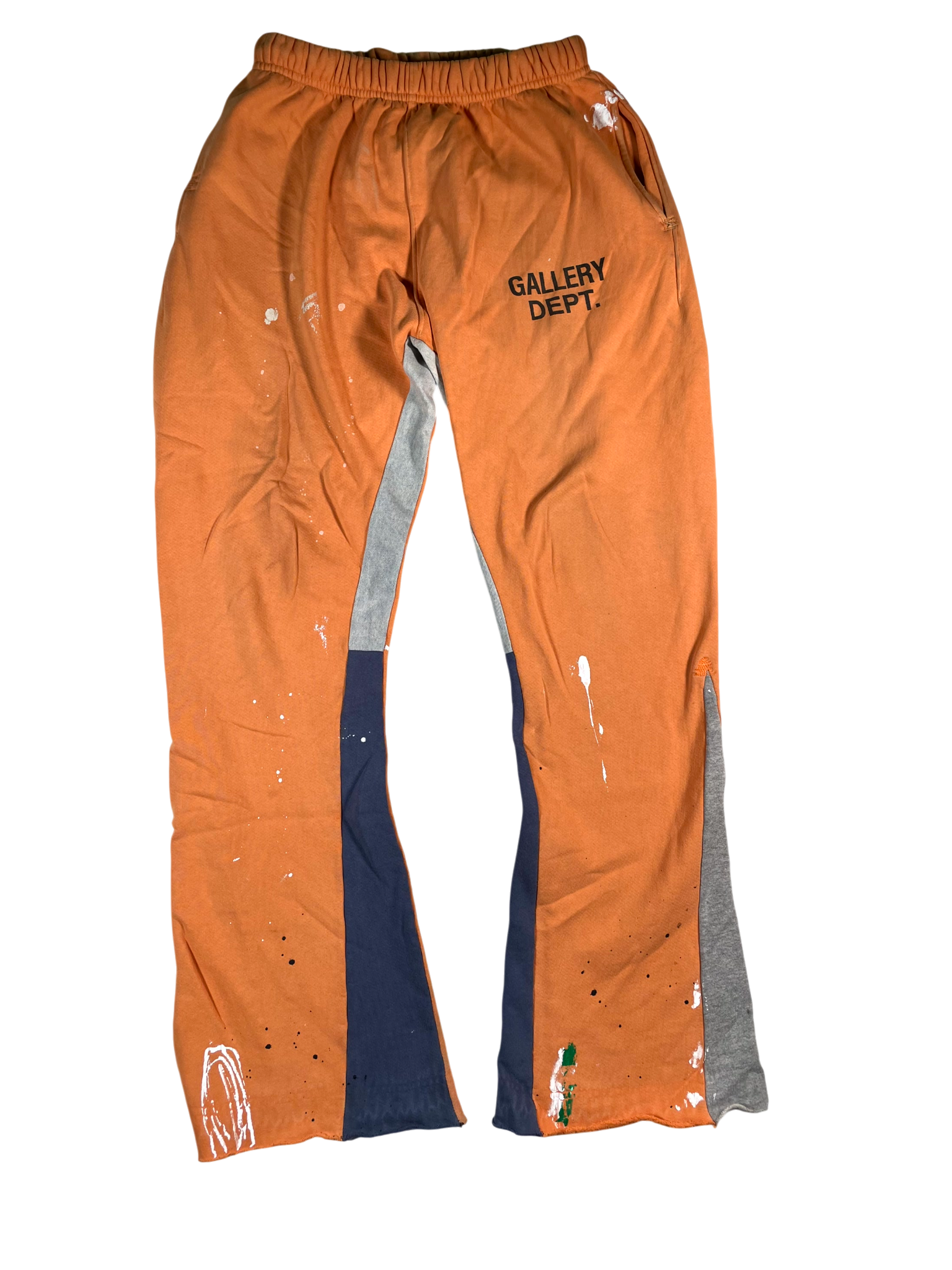 Gallery Dept Splatter Flare Orange Sweatpants