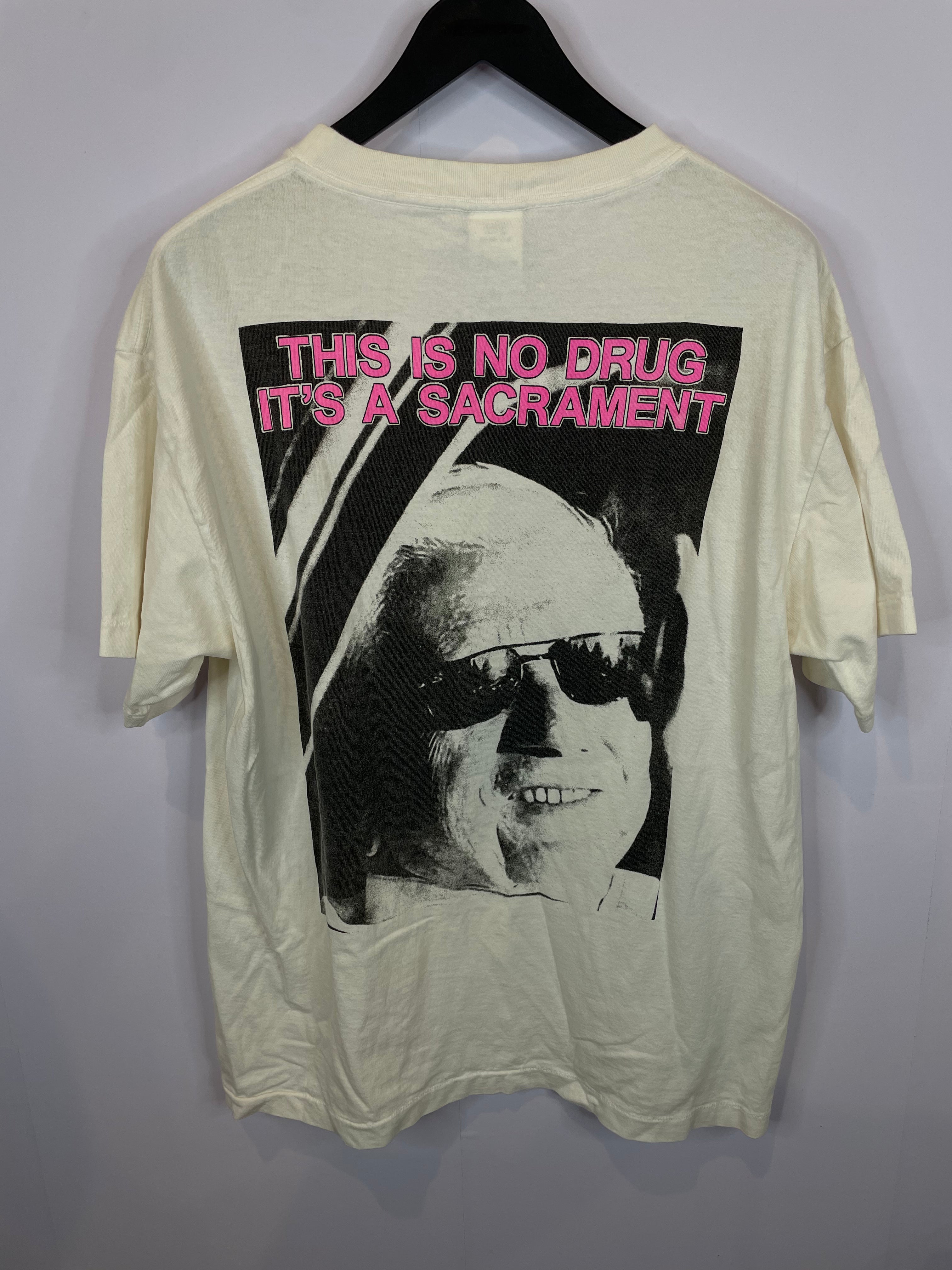 Saint Michael Drug Tee White Pink Used Large