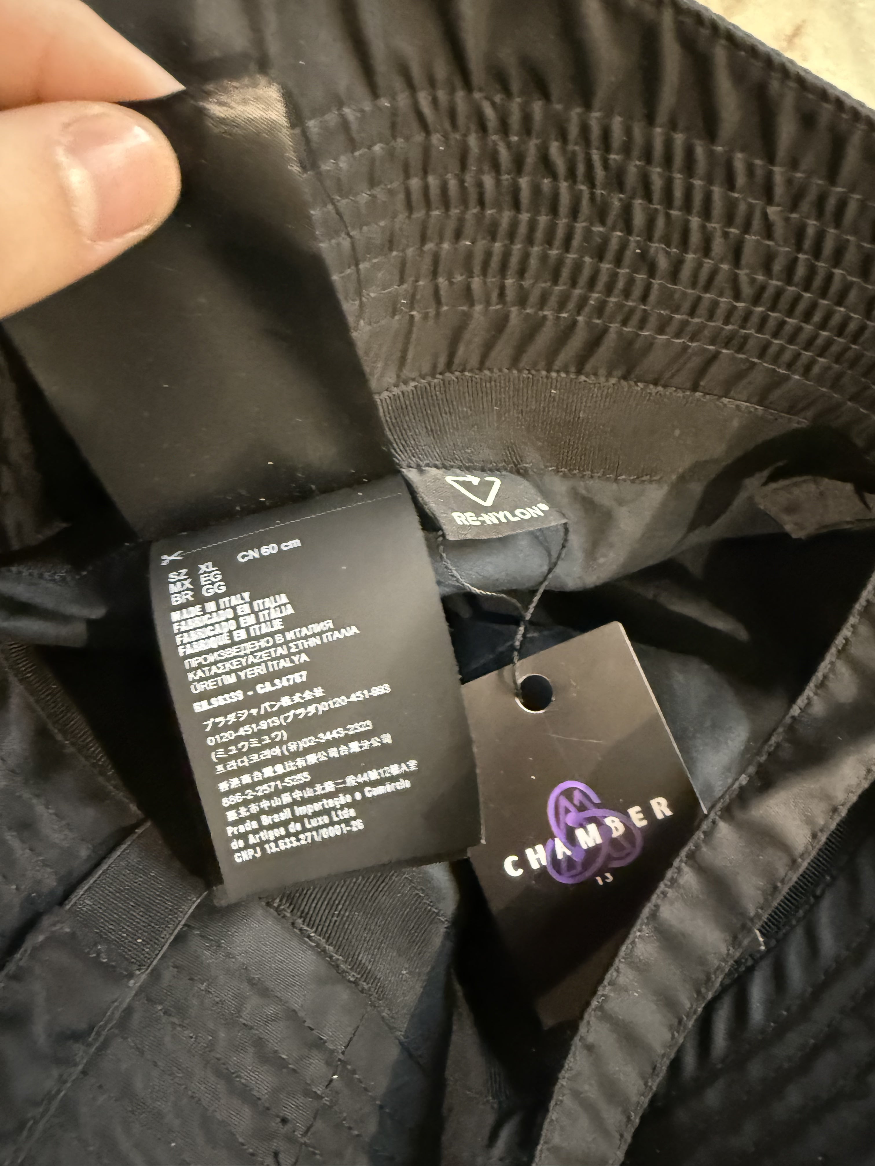 Prada Re-Nylon Bucket Hat Black Used XL