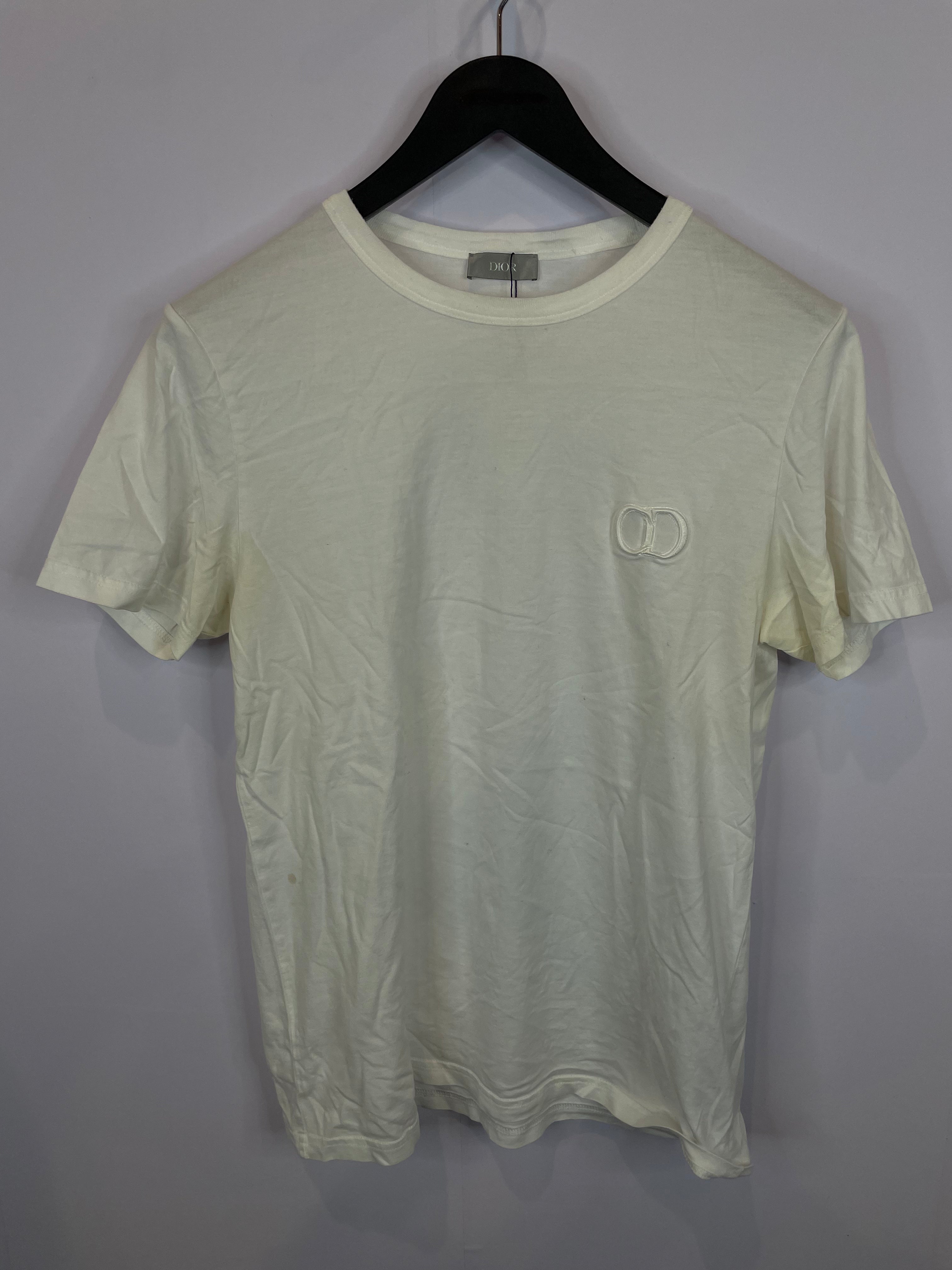 Dior CD Logo Tee White Used Medium