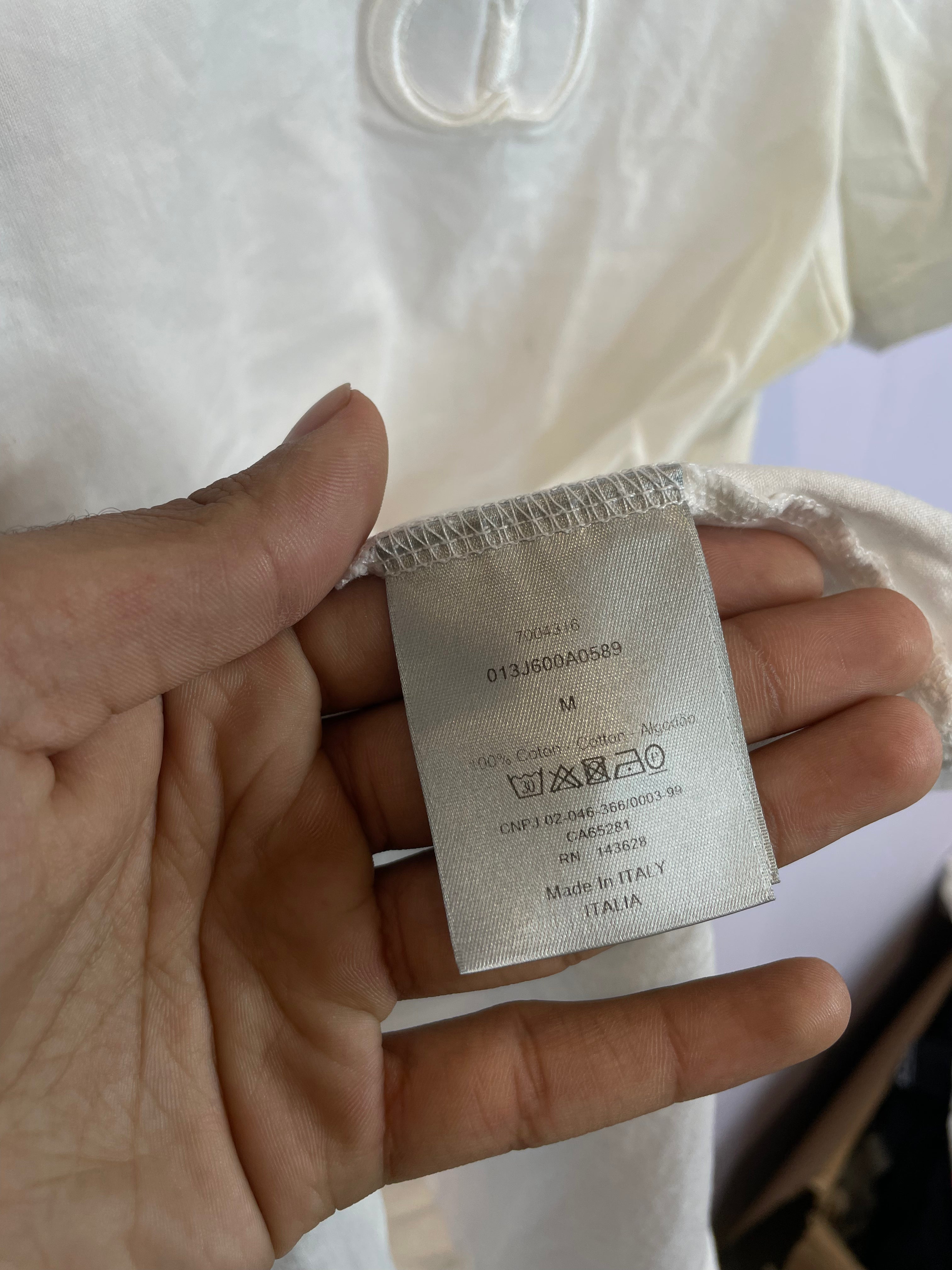 Dior CD Logo Tee White Used Medium