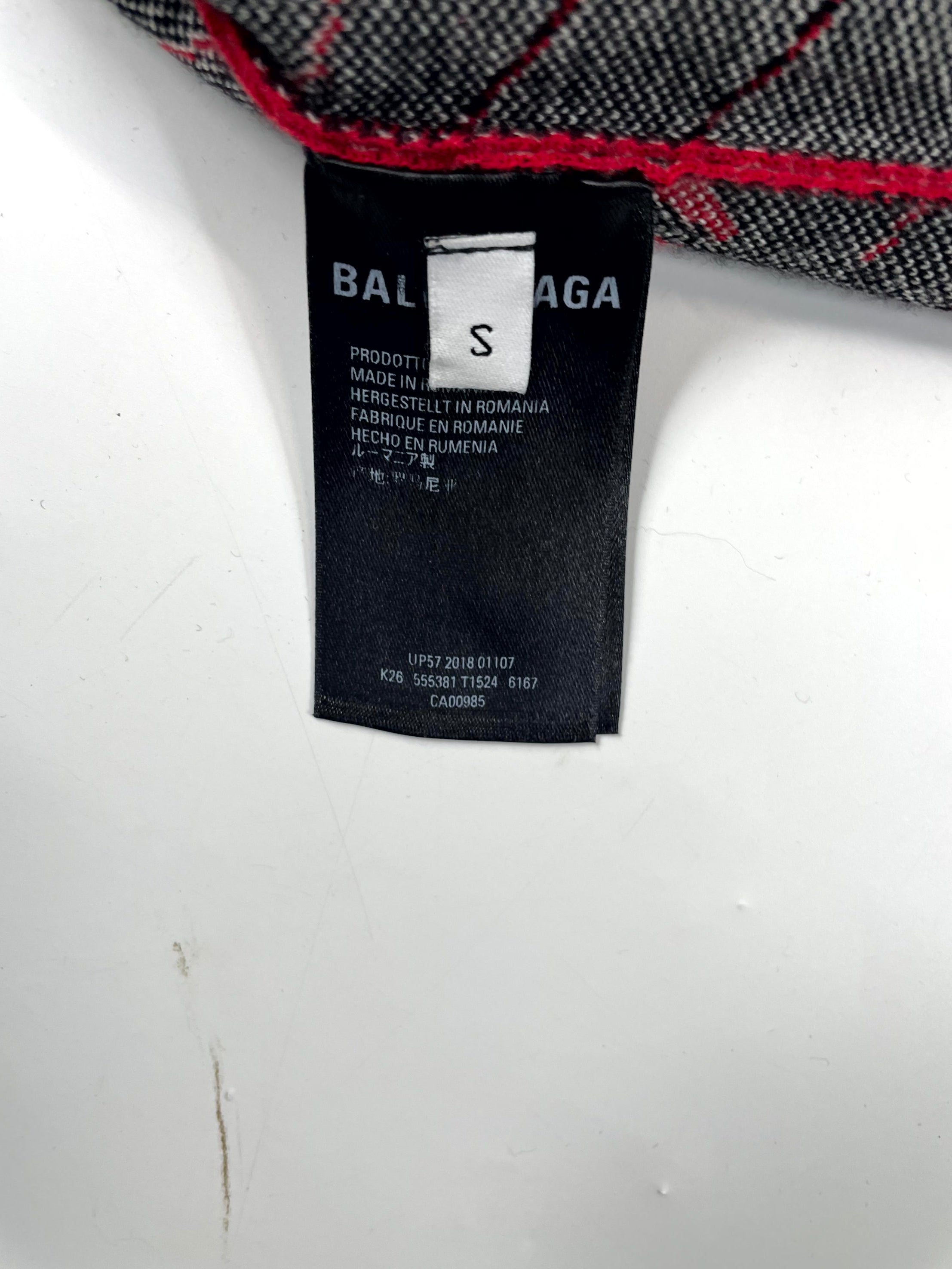 Balenciaga Monogram Knit Red Sweater