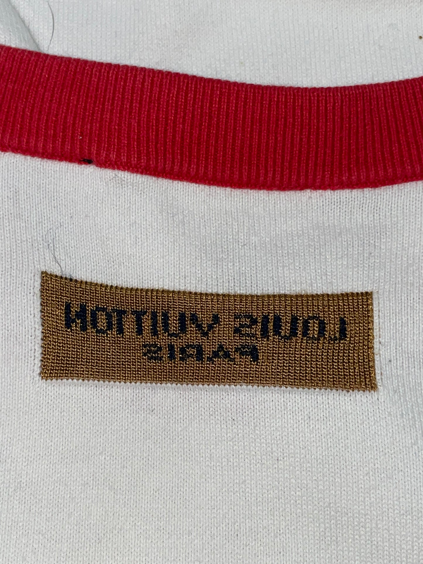 LV Logo Knit White & Red Tee
