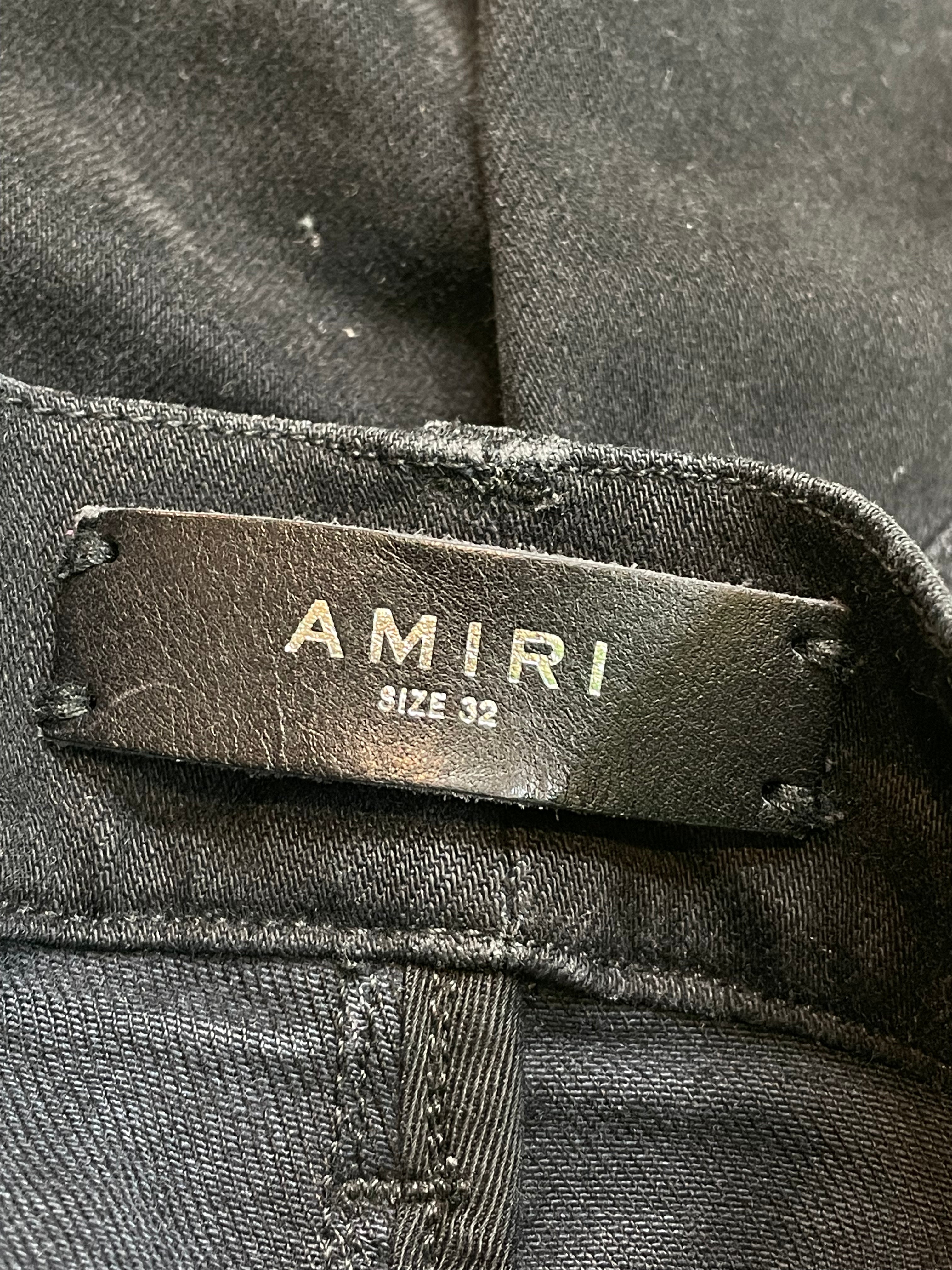 Amiri Thrasher Swan Patch Black Jeans