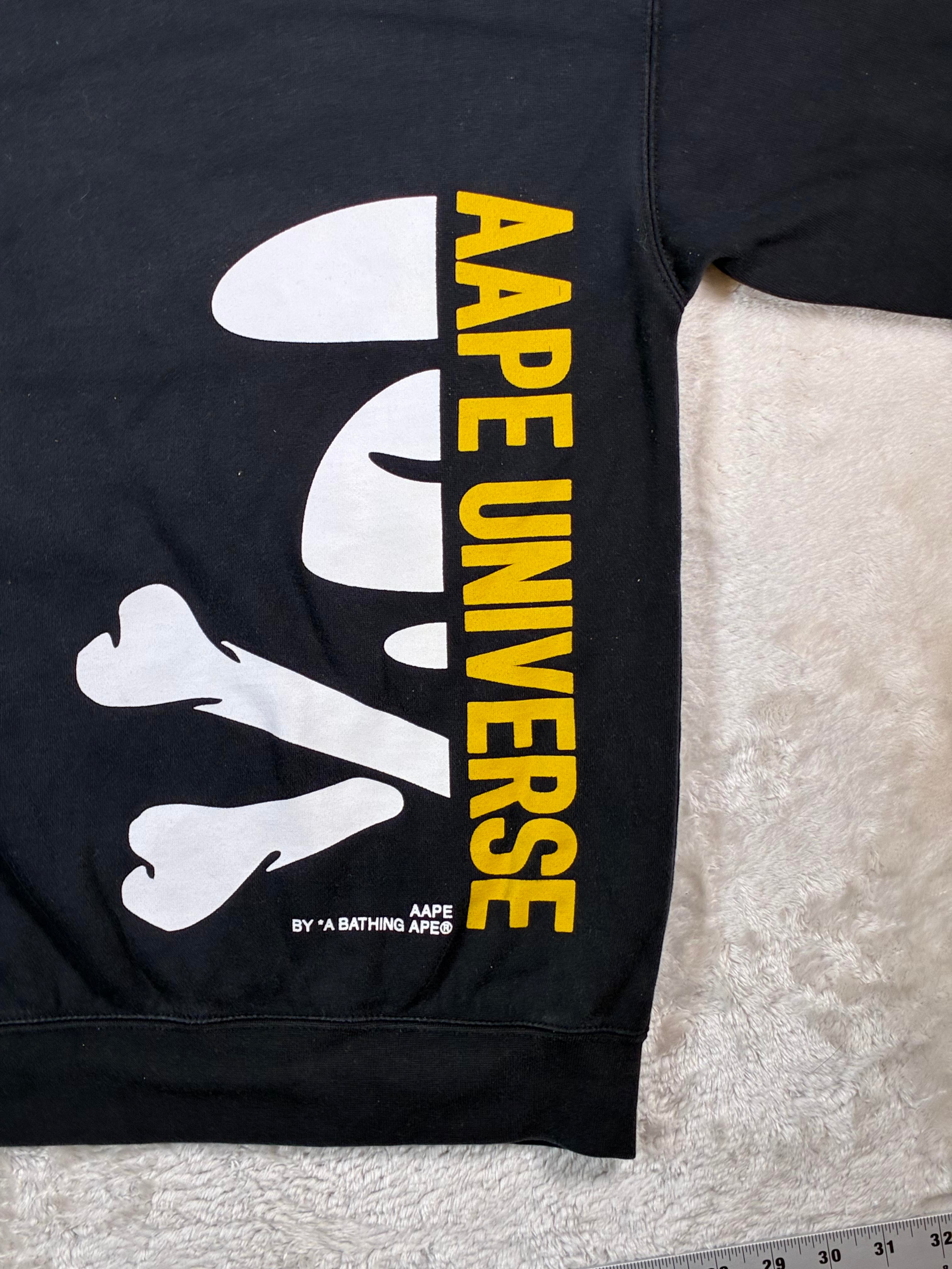 AAPE Universe Black & Gold Crewneck