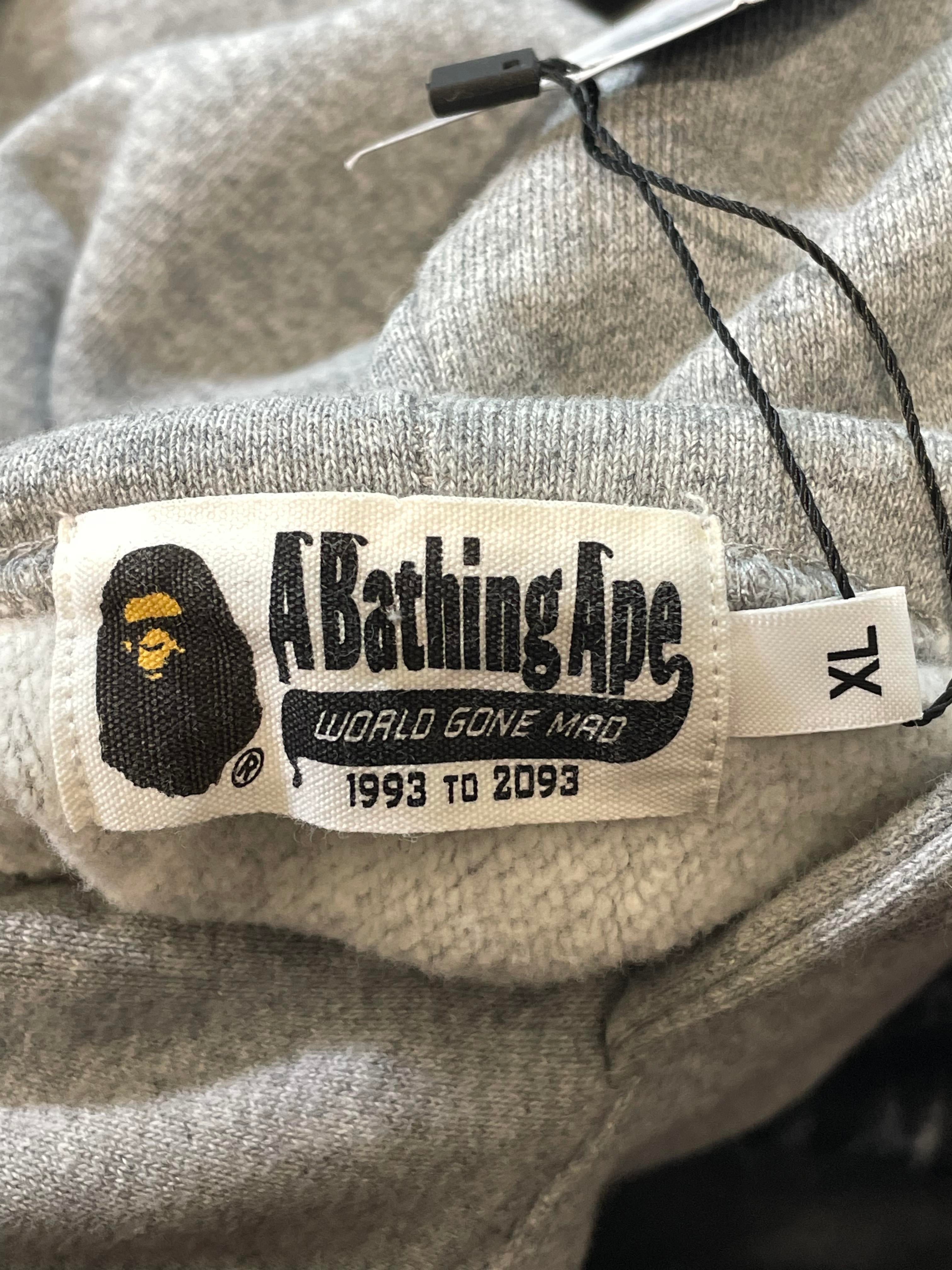 Bape Shark Grey Pullover Hoodie