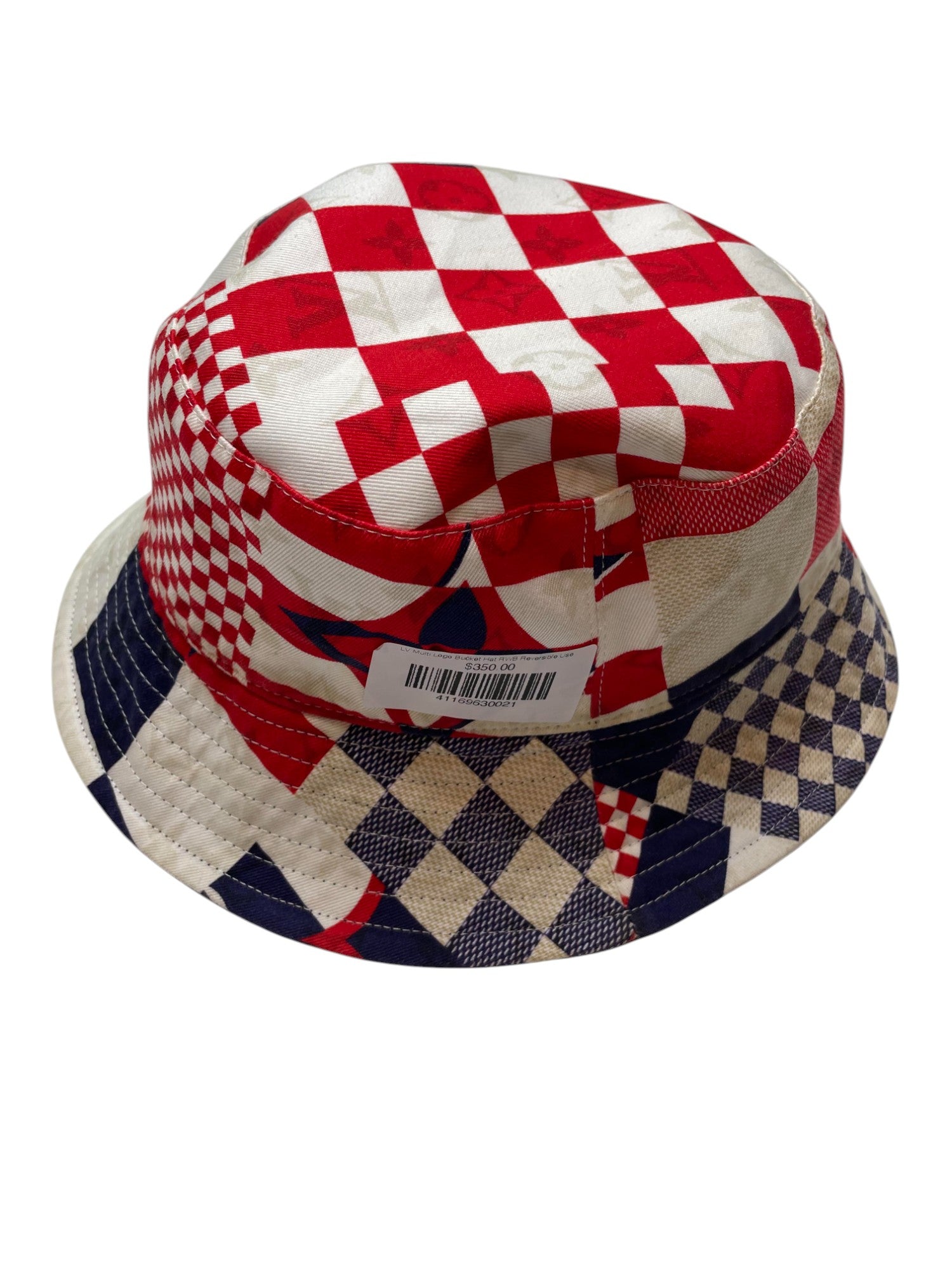 LV Multi Logo Bucket Hat RWB Reversible