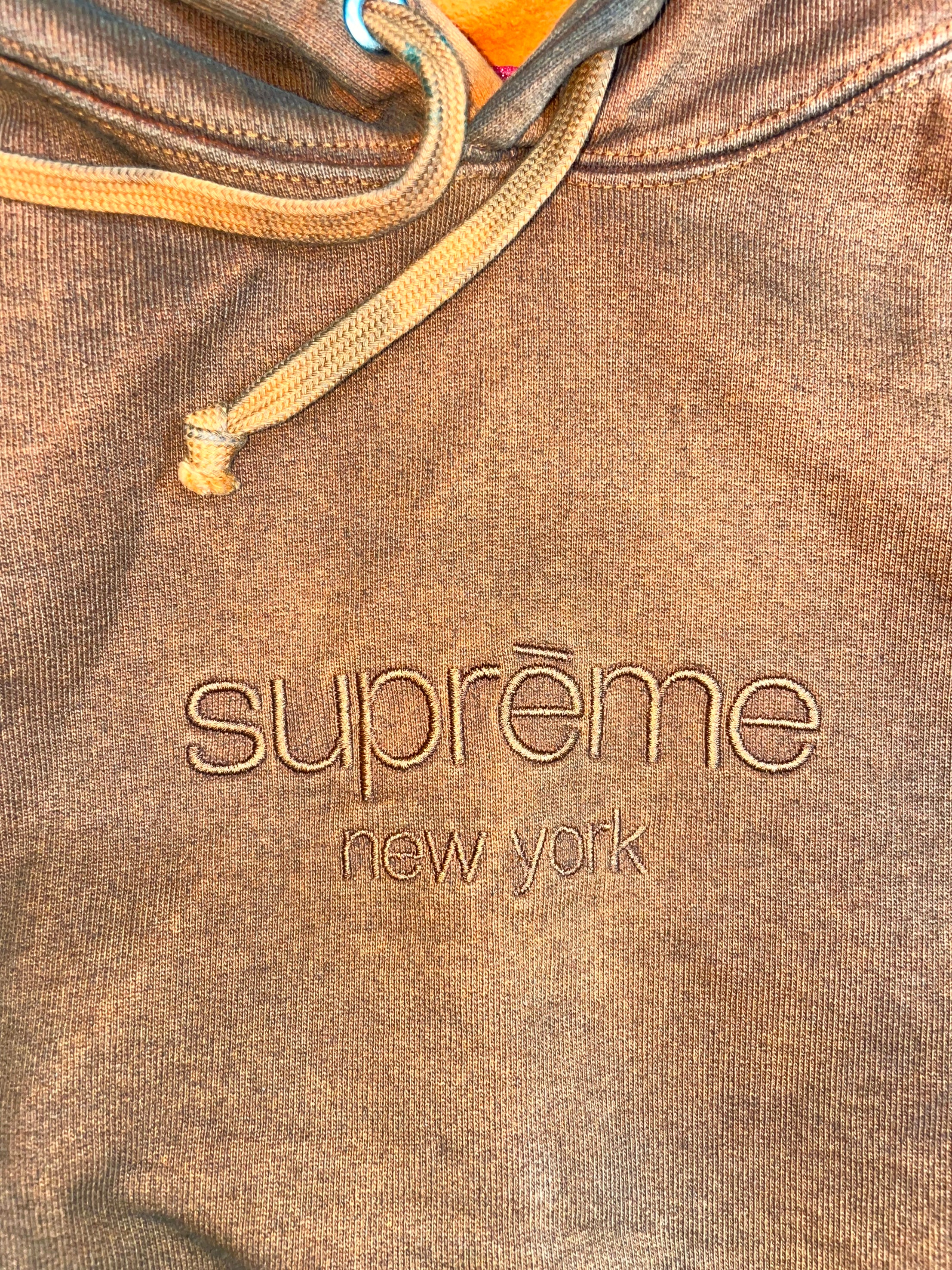 Supreme New York Logo Rust Hoodie