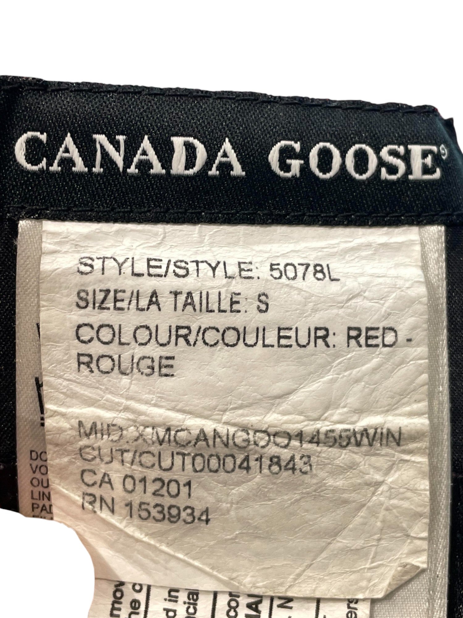 Canada Goose Red Puffer Jacket