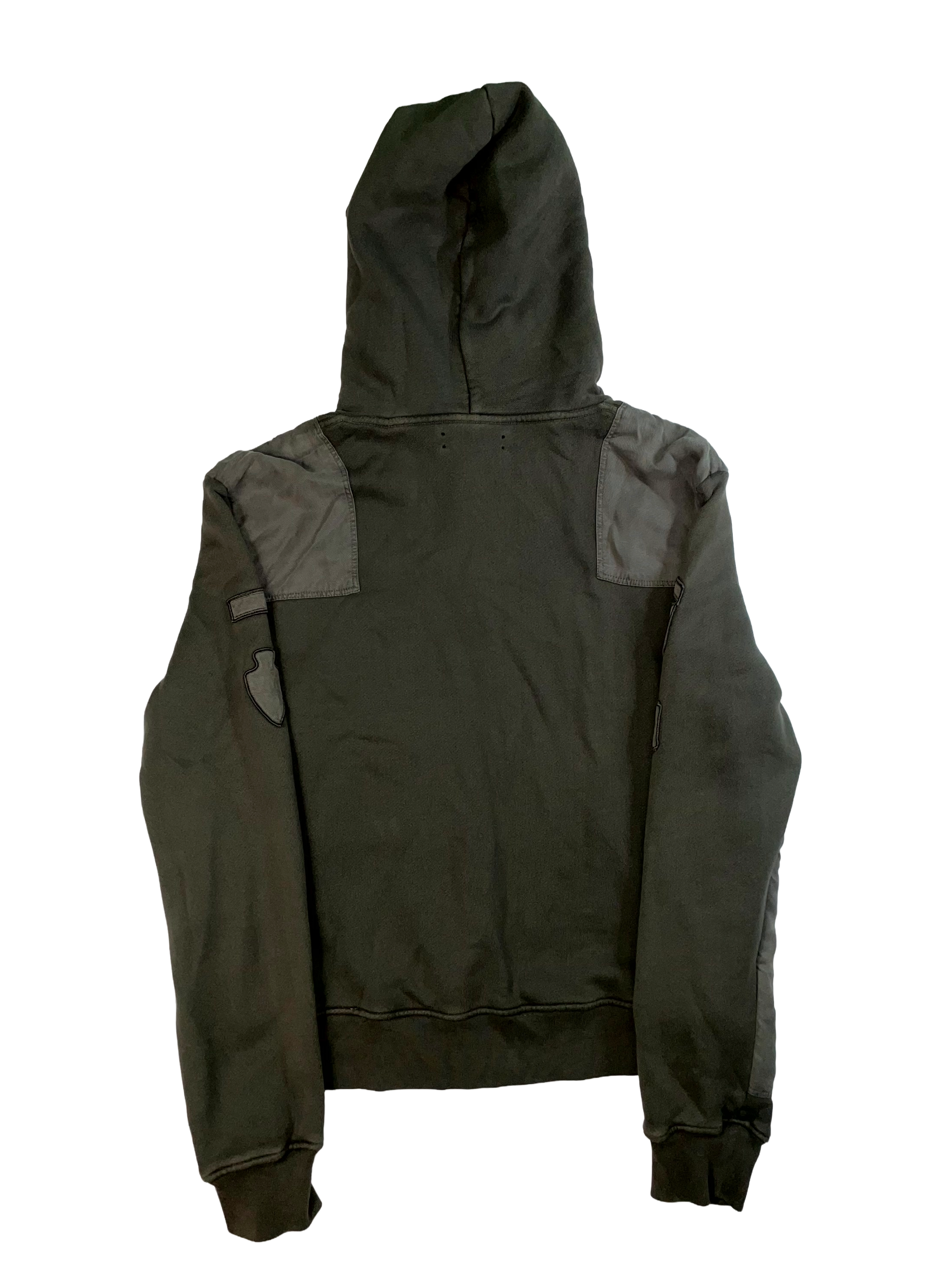 Amiri Military Patchwork Olive Hoodie