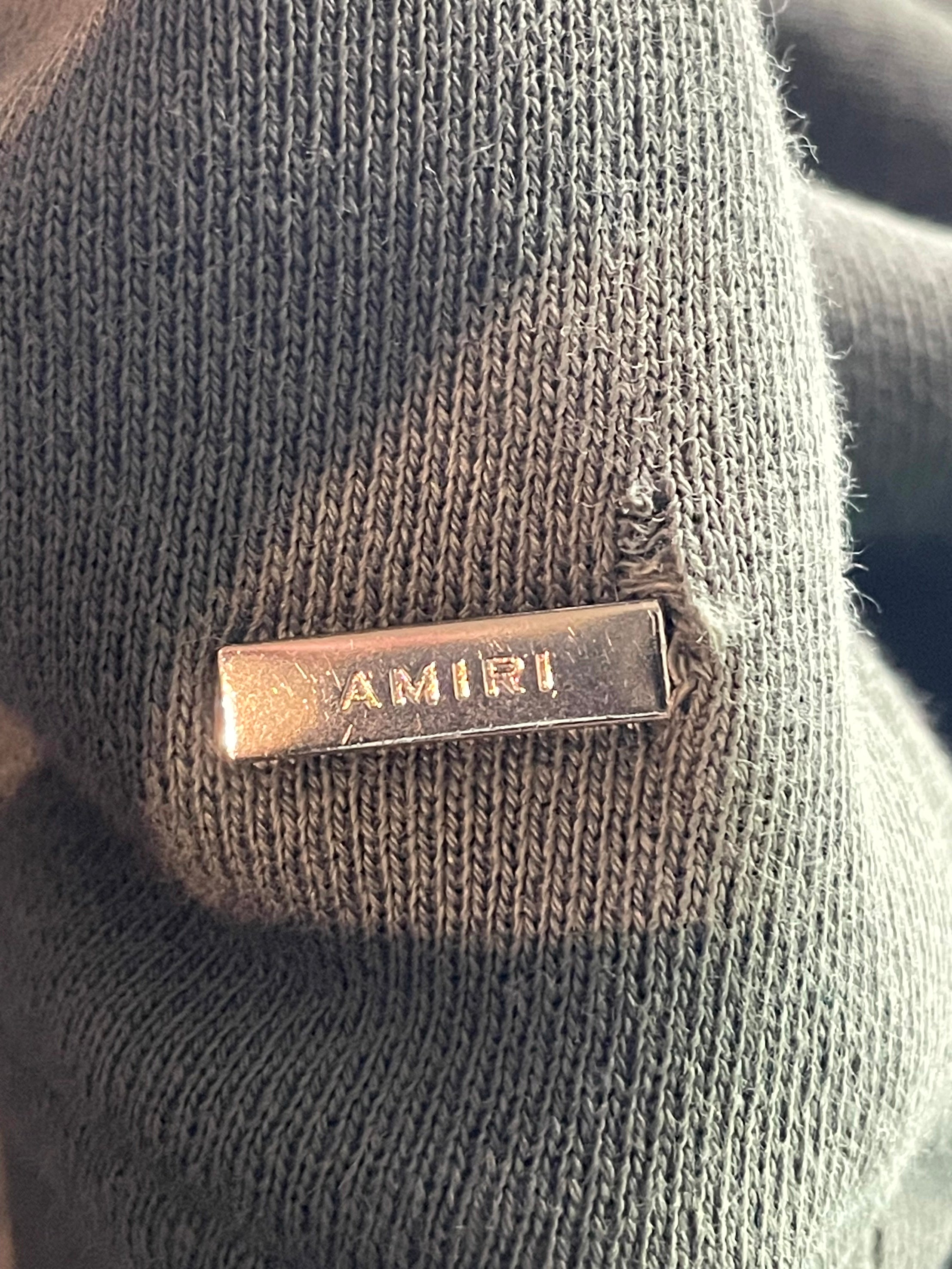 Amiri Military Patchwork Olive Hoodie