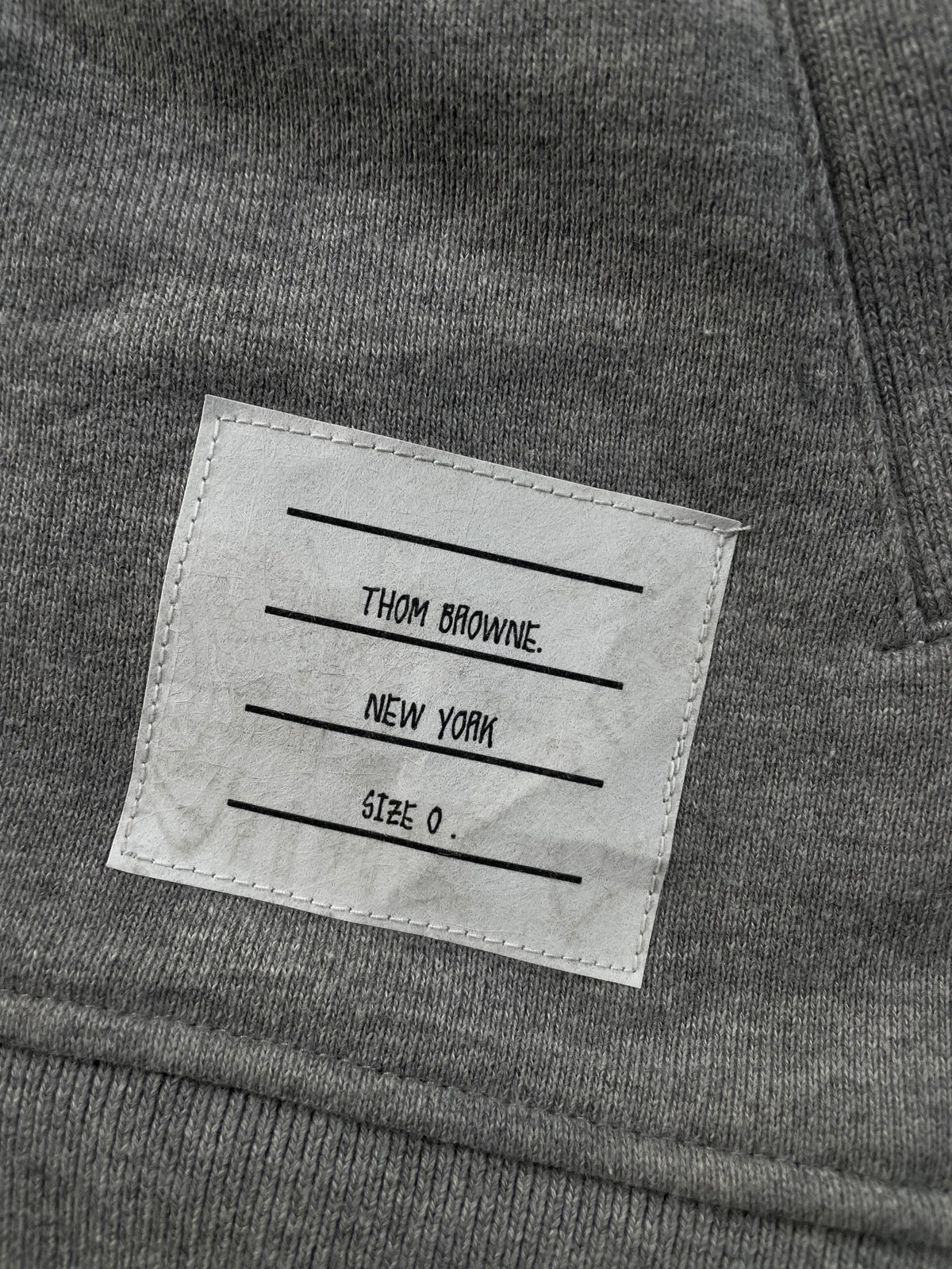 Thom Browne White Bar Light Grey Hoodie