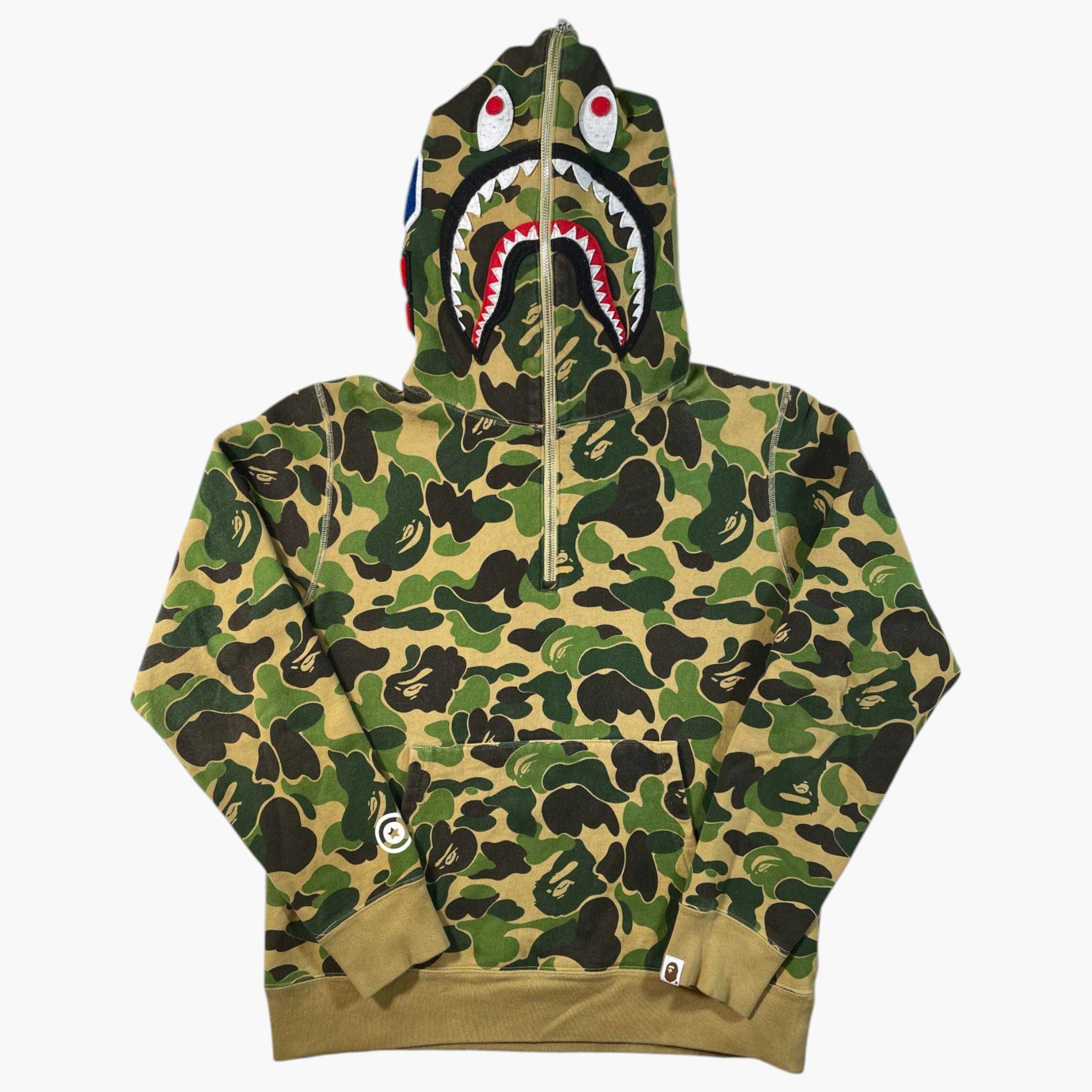 BAPE Shark Green Camo Zip Up Hoodie