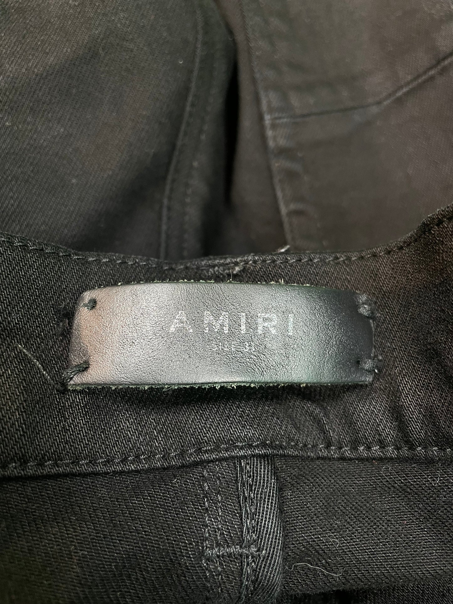 Amiri Stack Denim Black Jeans