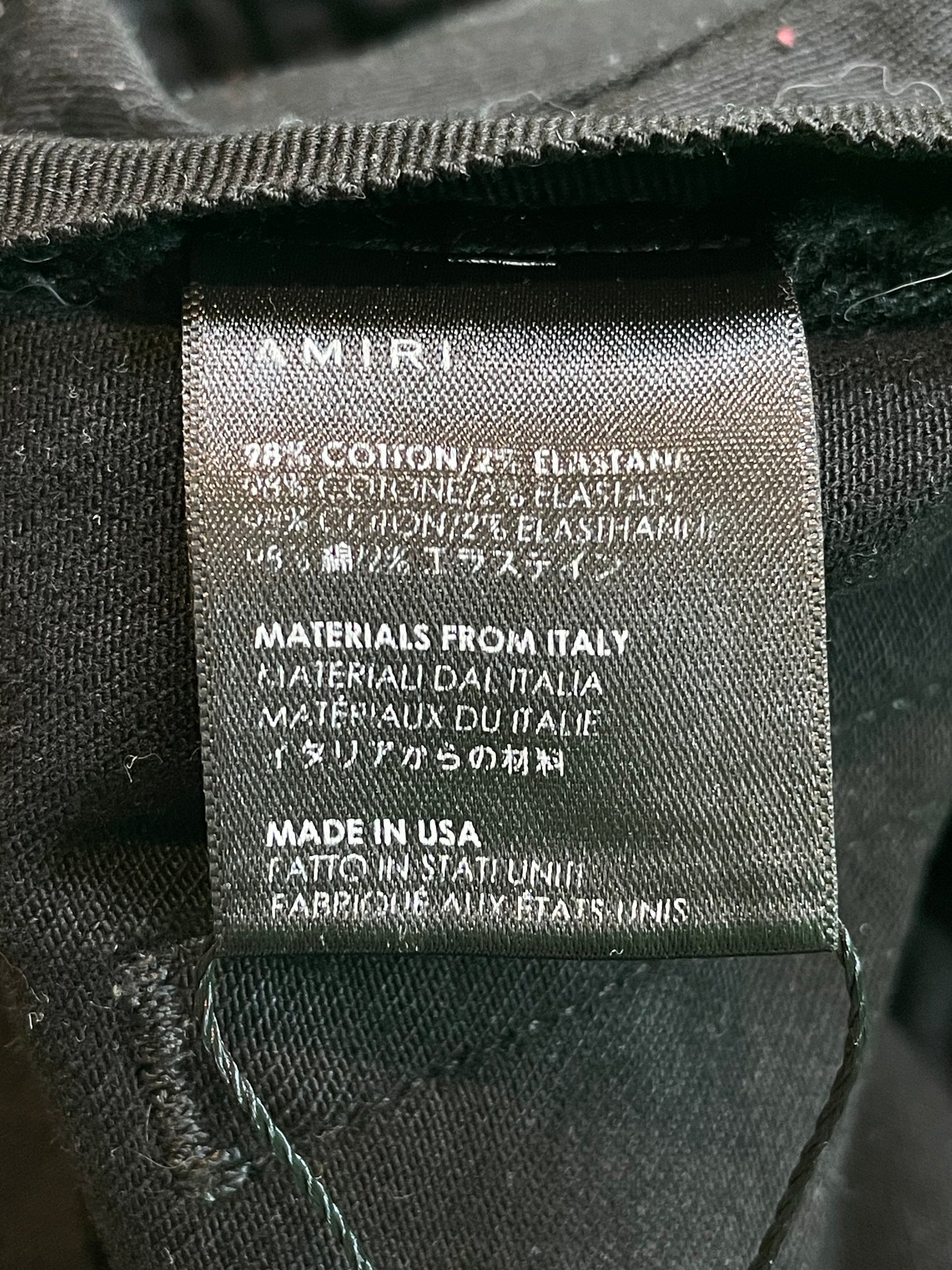 Amiri Stack Denim Black Jeans