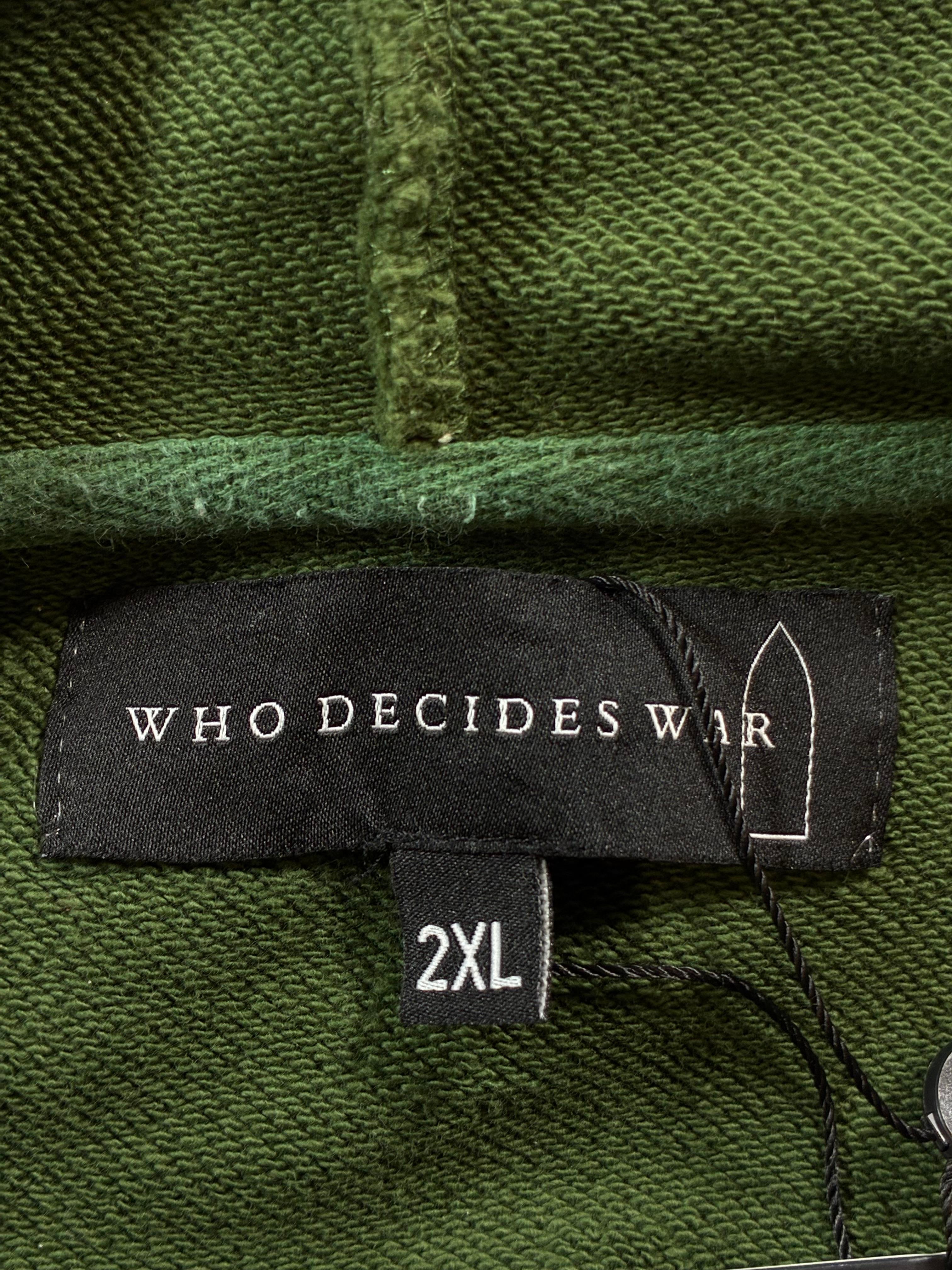 Who Decides War 'Politics As Usual' Green Hoodie