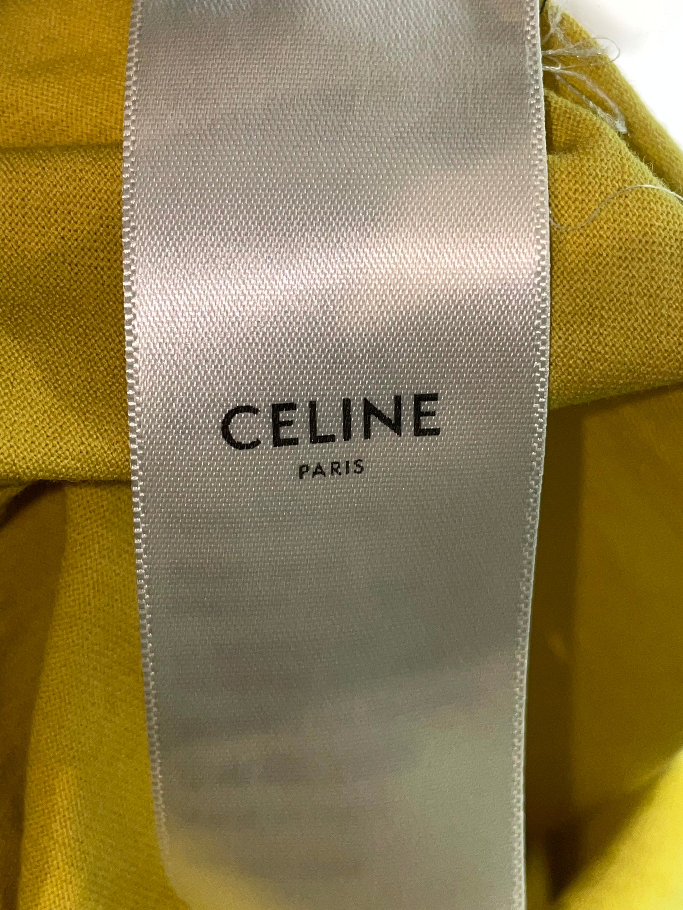 Celine Spellout Logo Lemon & Black Tee
