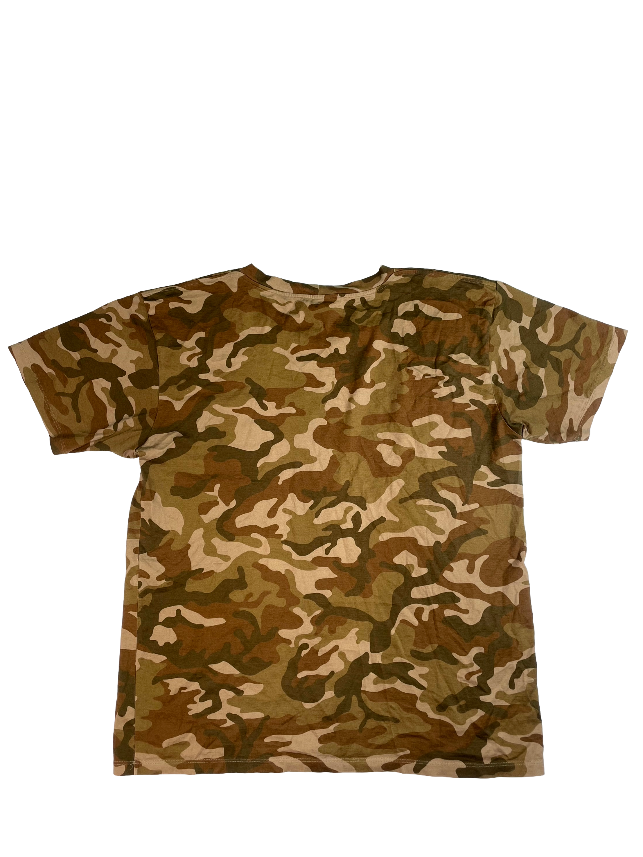 Celine Camo Spell Out Logo Multicolor Tee