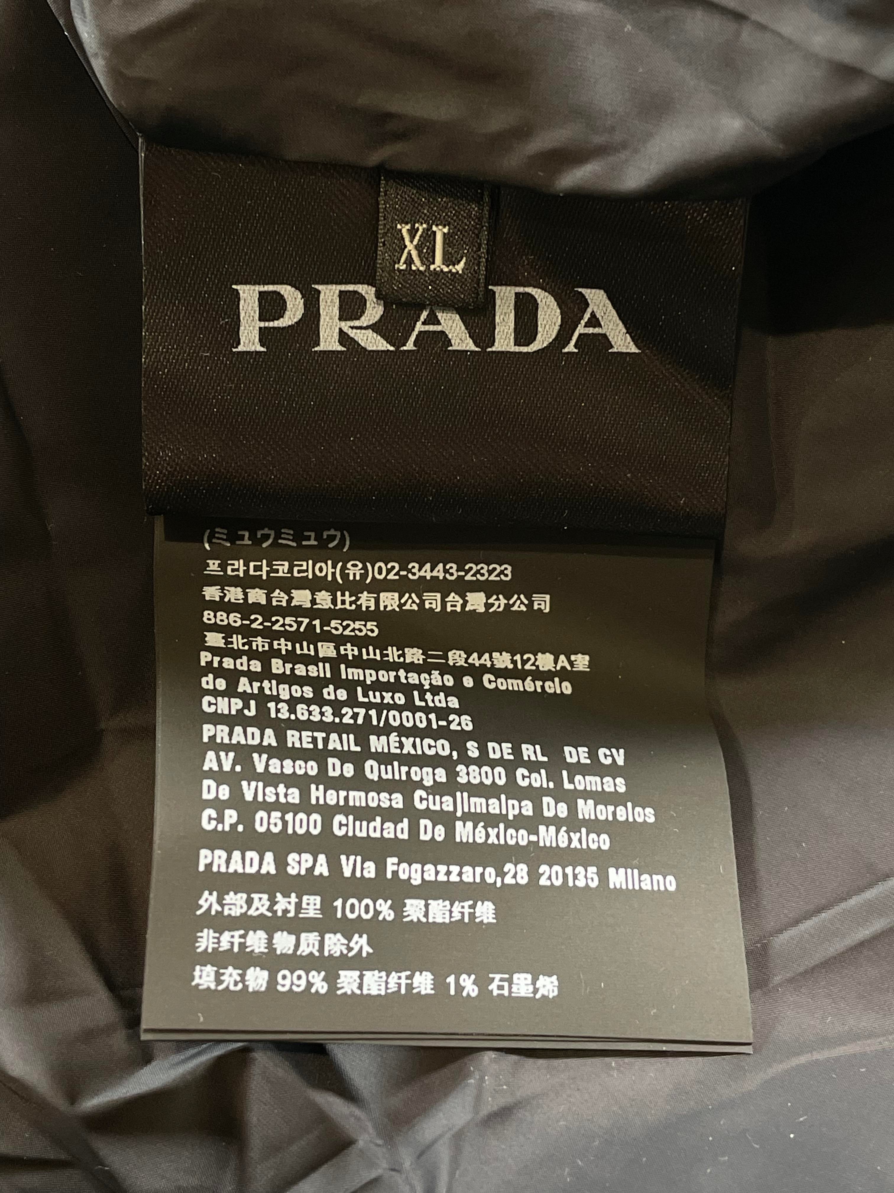 Prada Cotton Filled Puffer Jacket