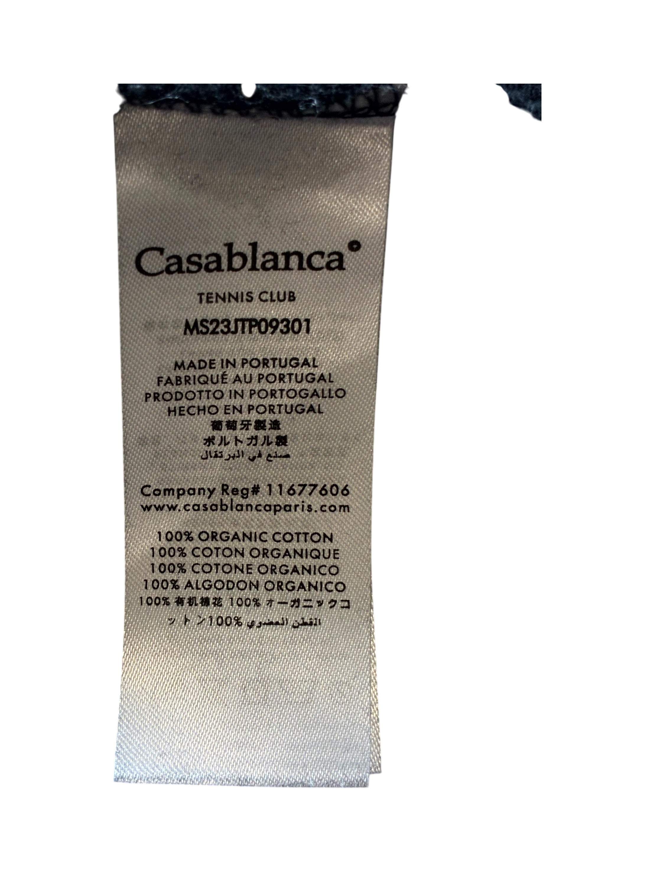 Casablanca Tennis Club Icon Embroidered Black Hoodie