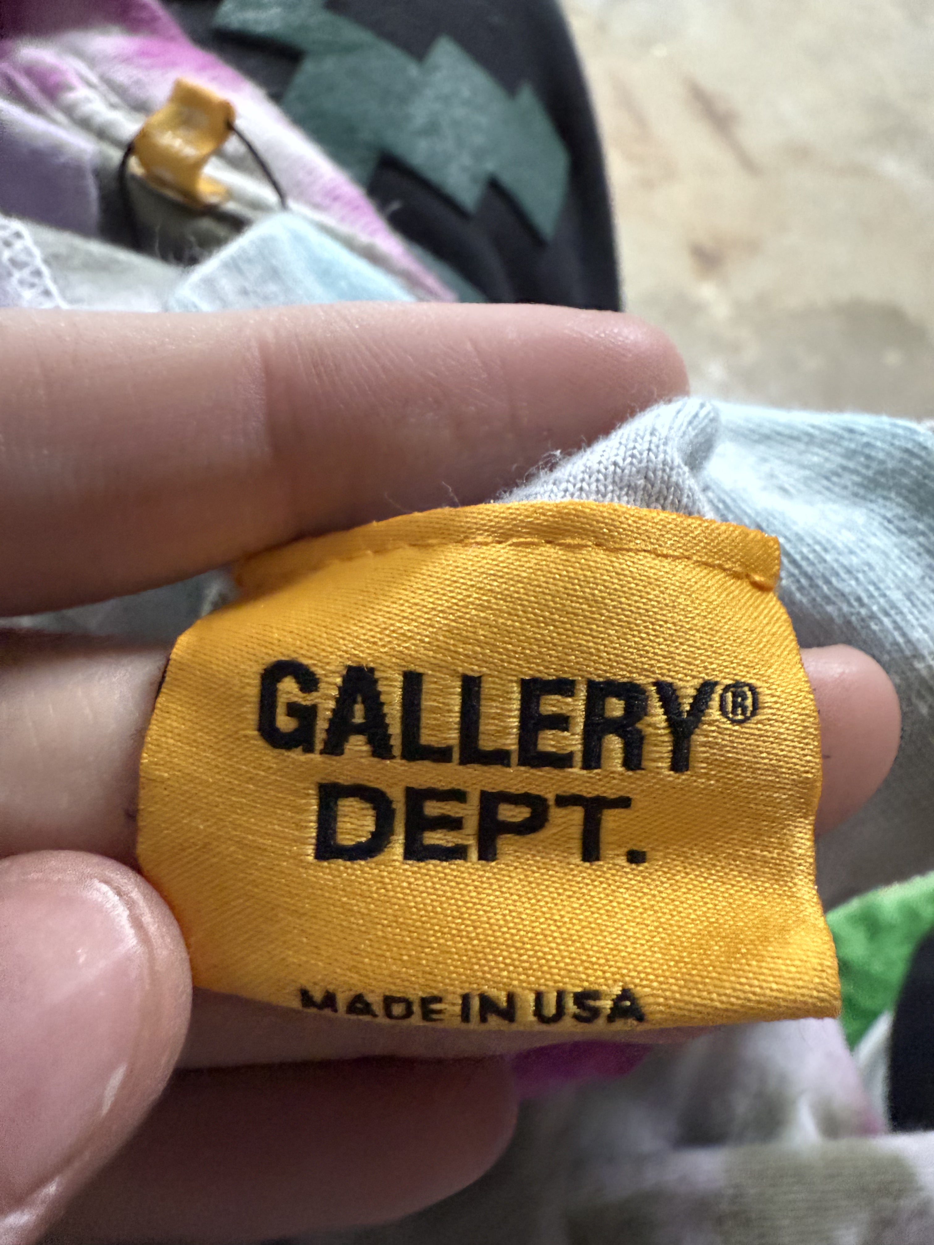 Gallery Tee Tie Dye ATK Green Purple Used Large