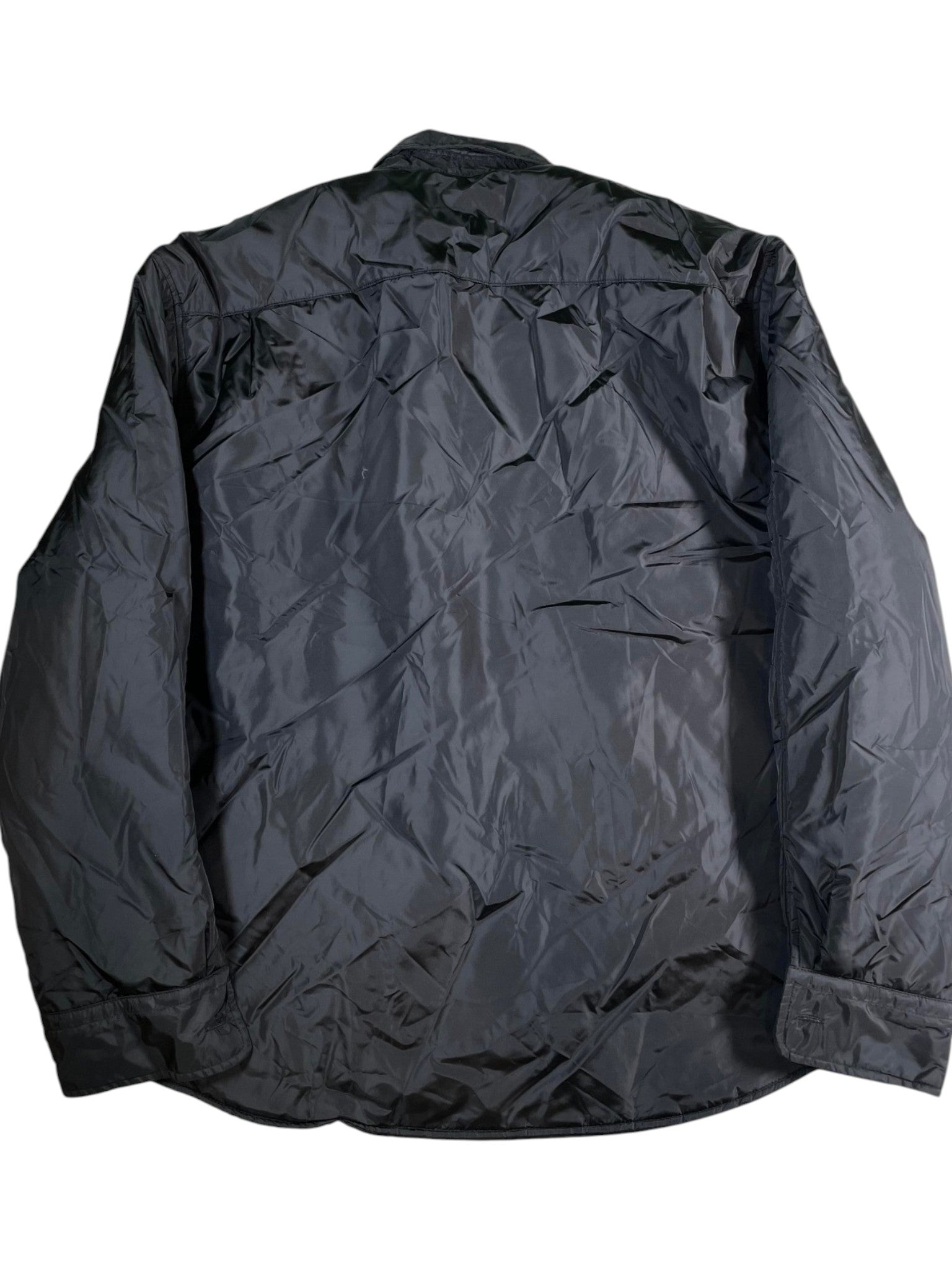 Prada Light Re Nylon Padded Black Button Up Shirt