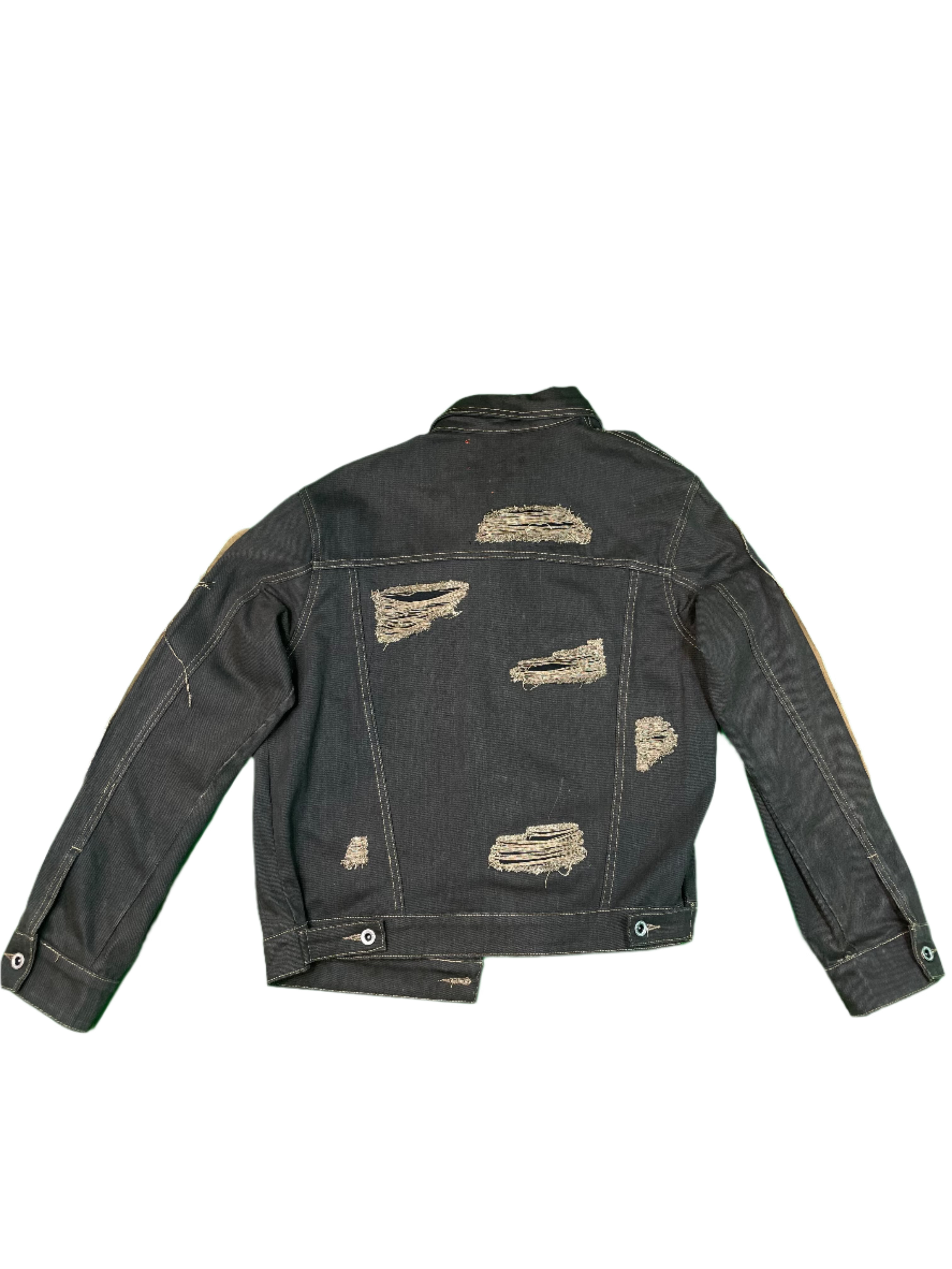 Who Decides War x Barriers Monument Denim Jacket 'Coal'