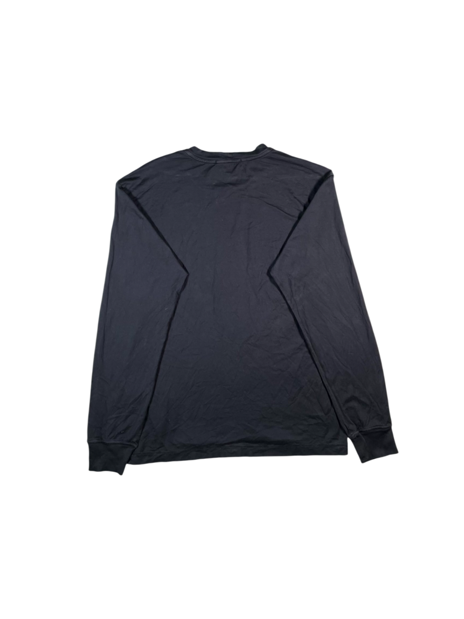 Stone Island Logo Long Sleeve Black Tee