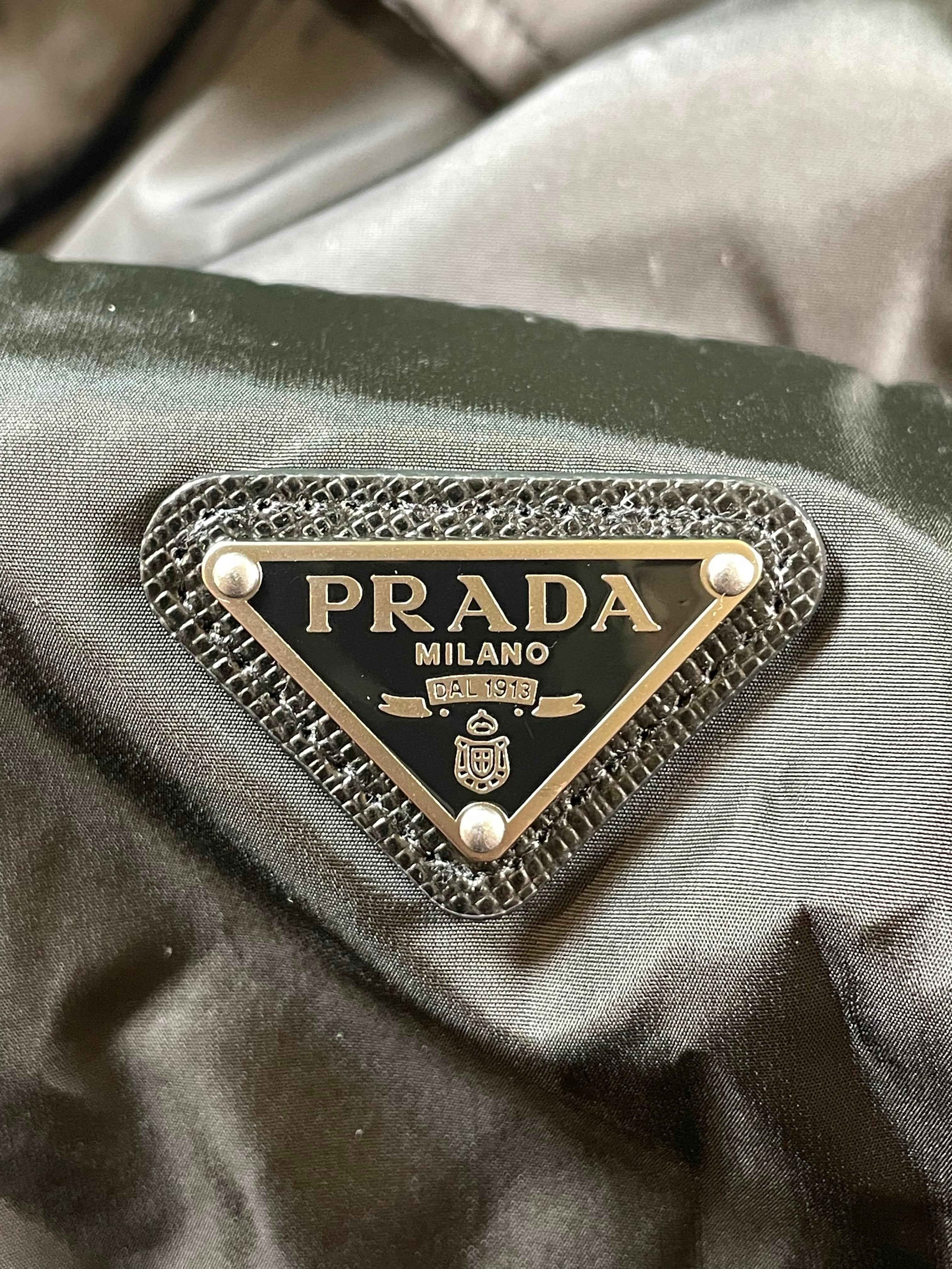 Prada Light Re Nylon Padded Black Button Up Shirt