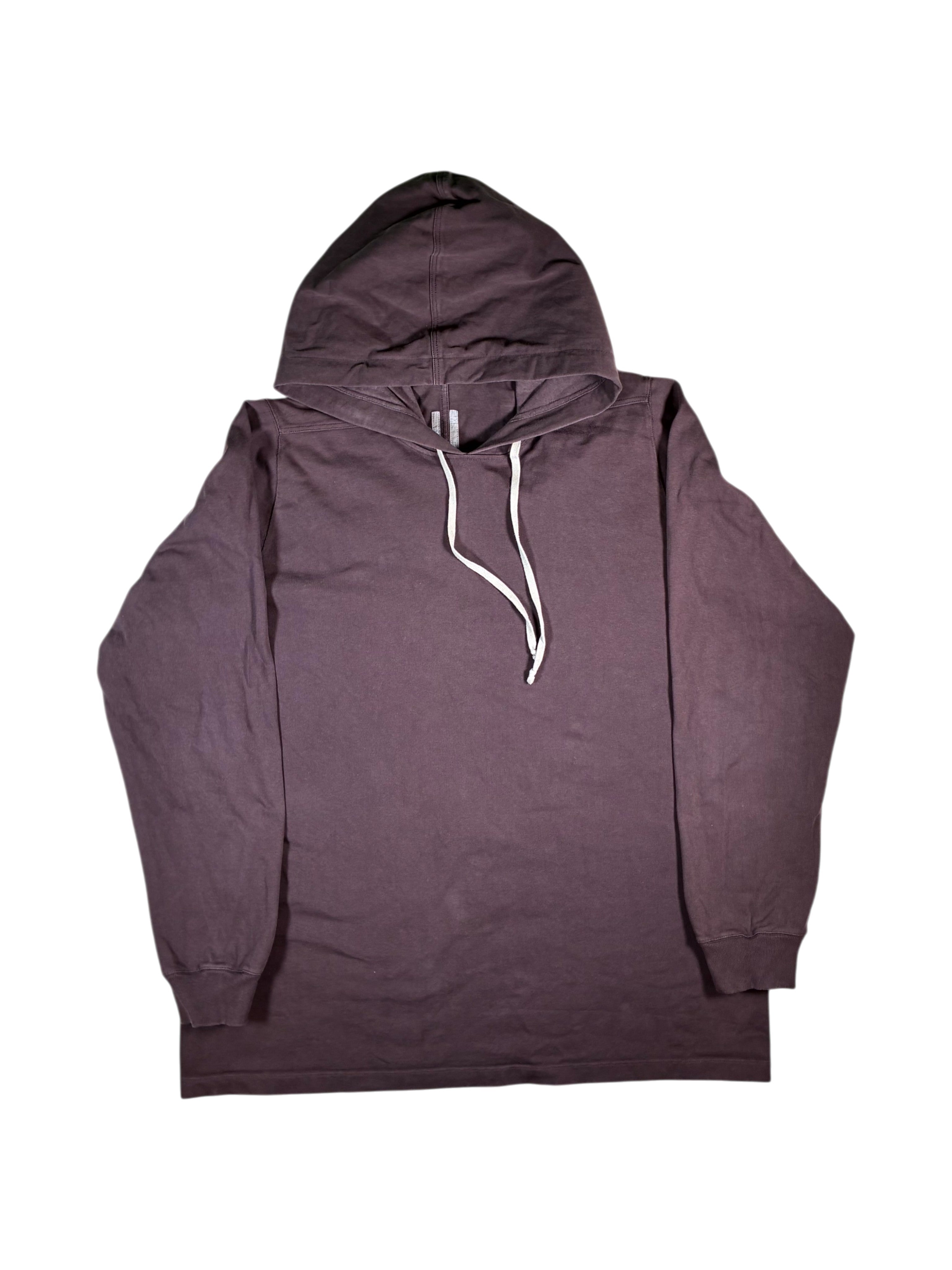 Rick Owens Drawstring Maroon Hoodie