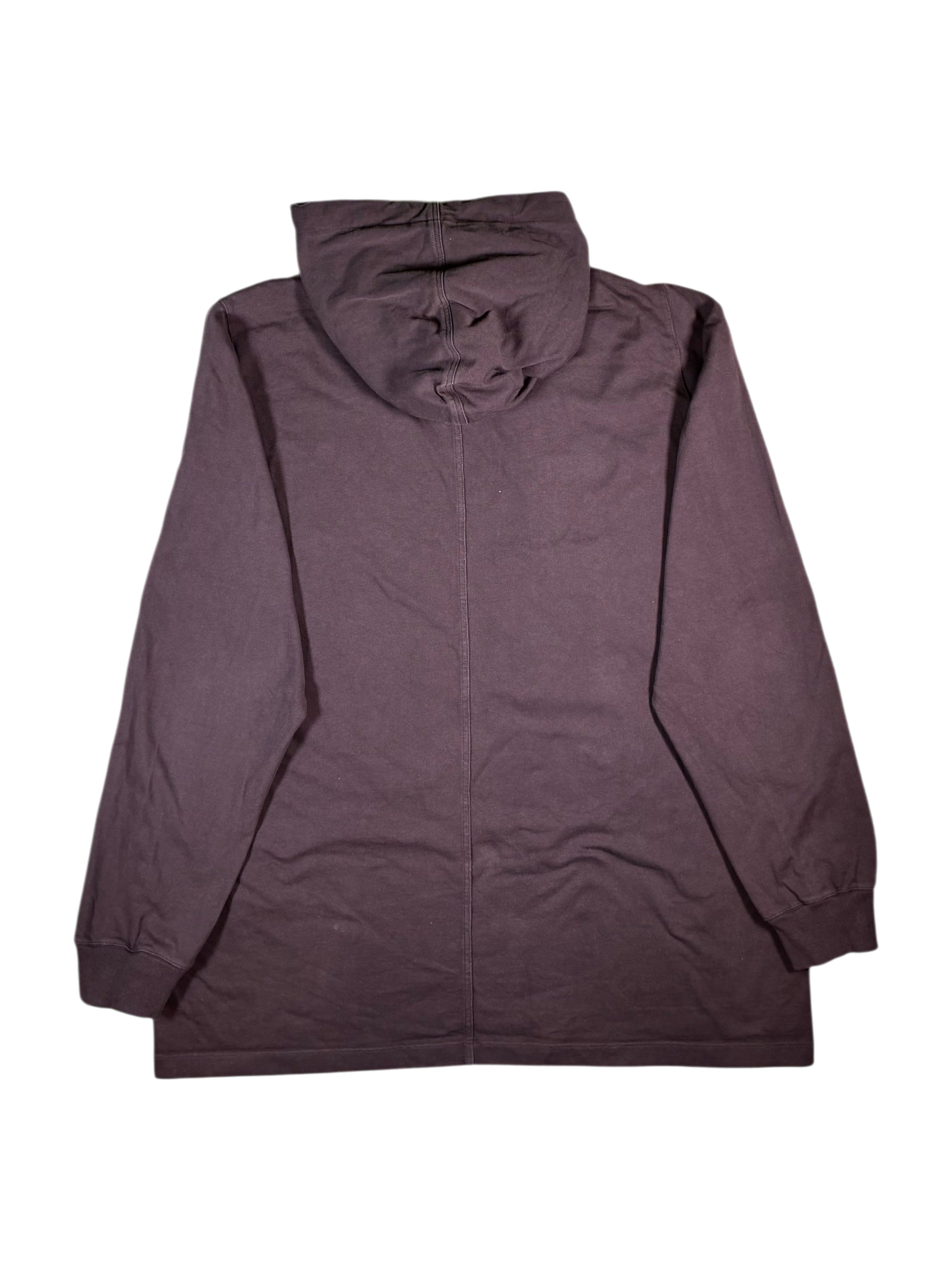 Rick Owens Drawstring Maroon Hoodie