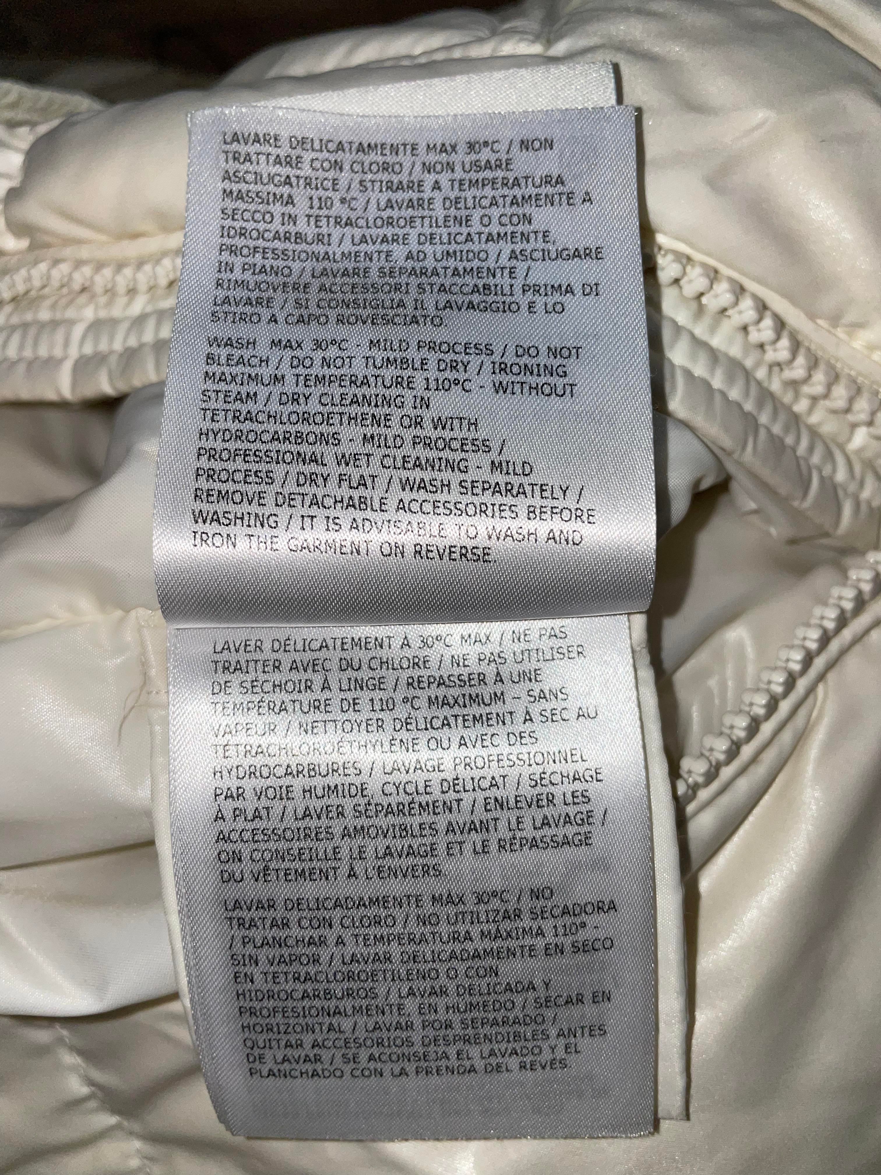 Moncler Womens Fur White Puffer Vest