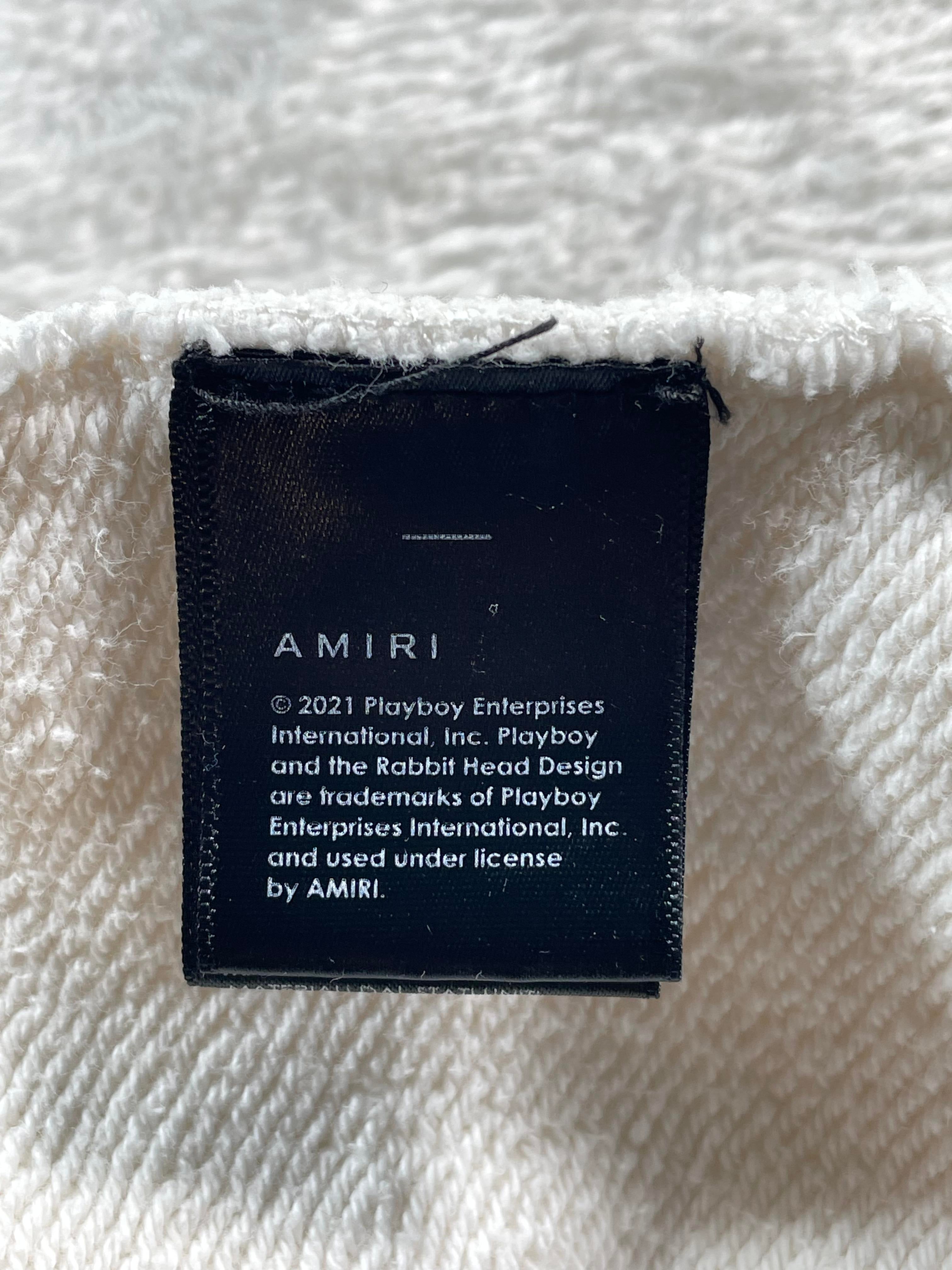 Amiri Playboy White Hoodie