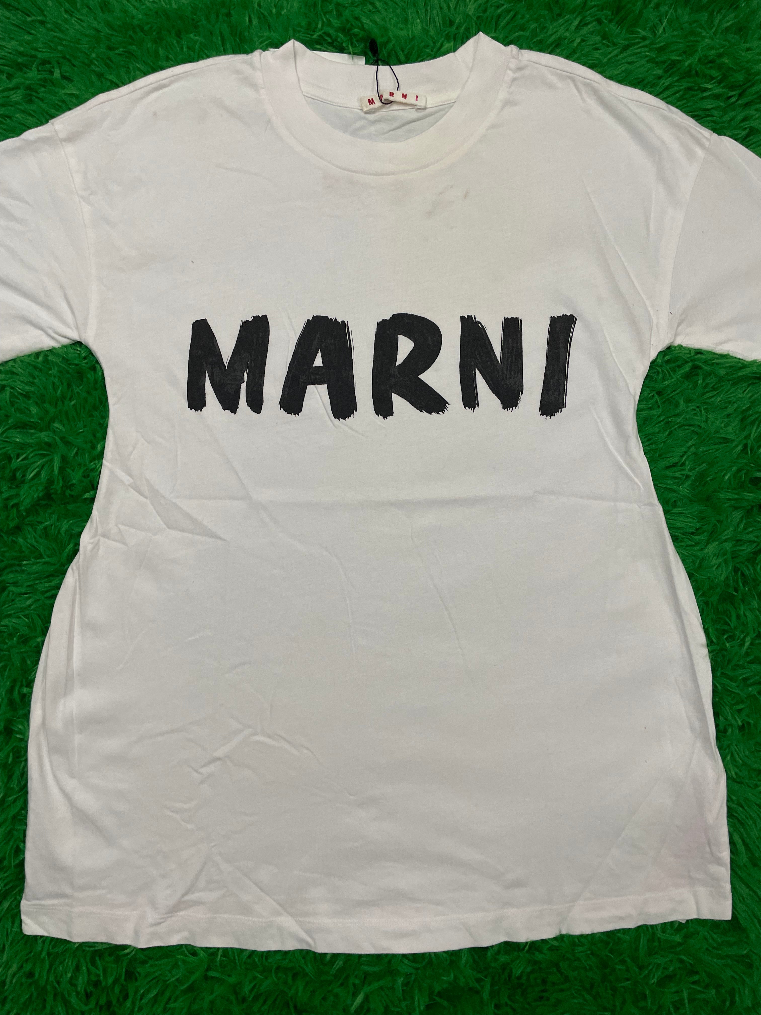 Marni Tee White Black Small Used