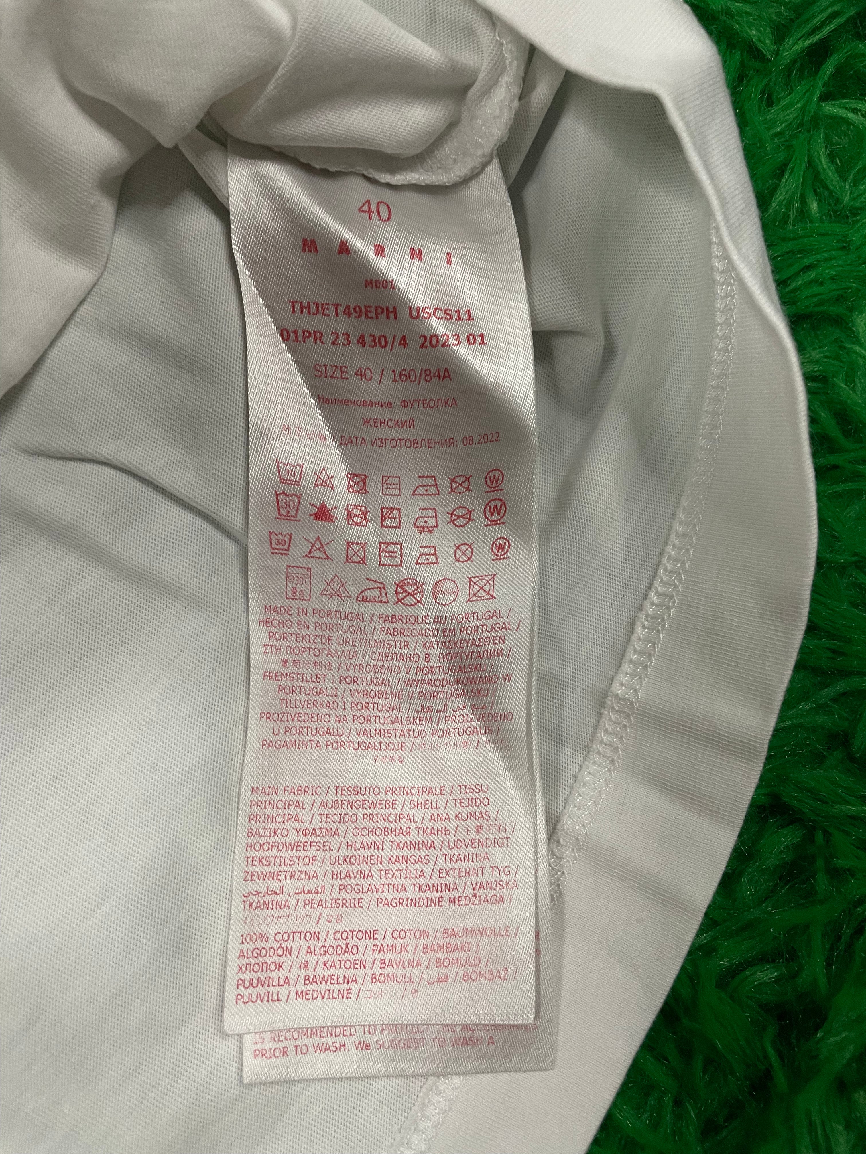 Marni Tee White Black Small Used
