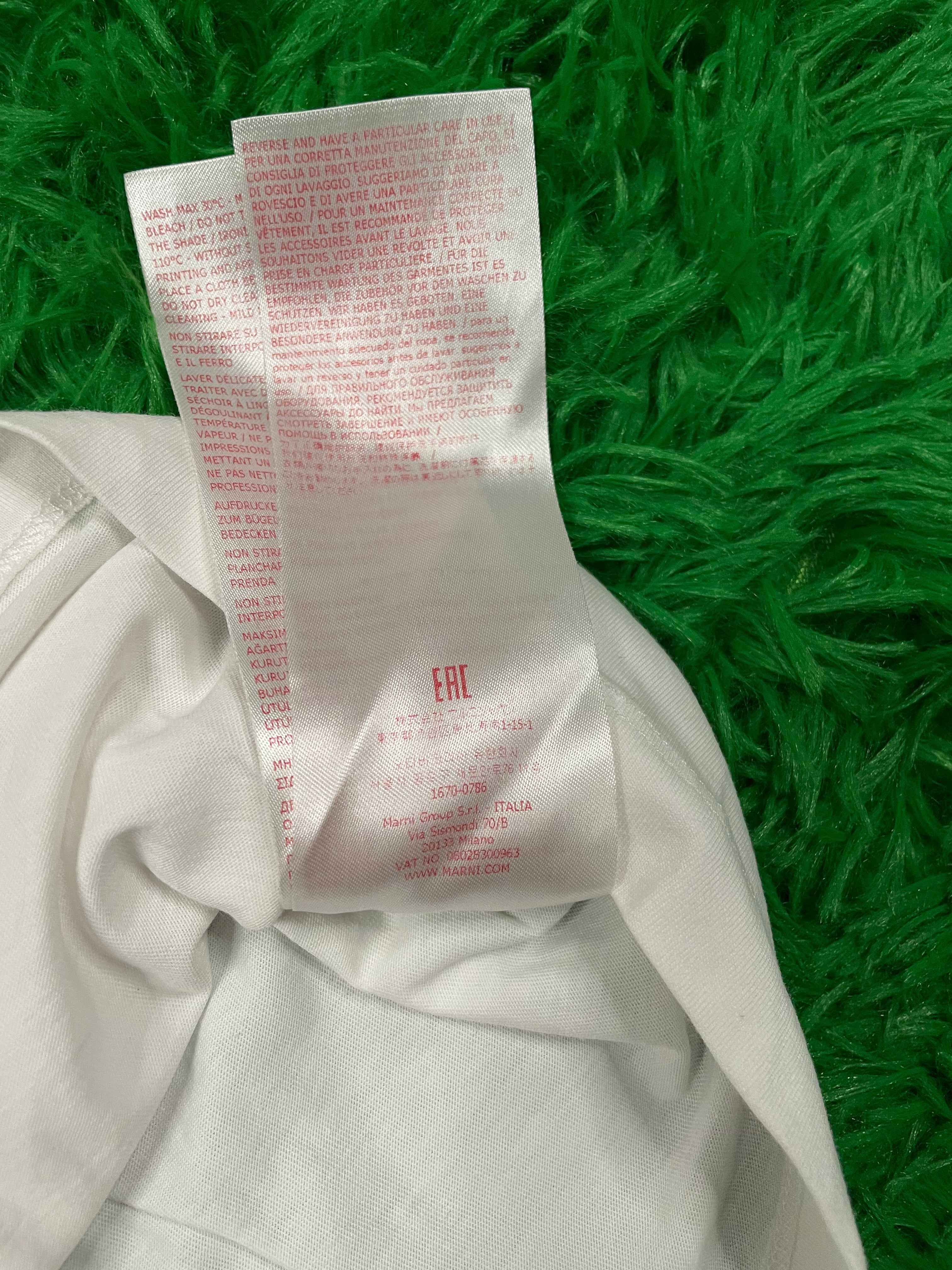 Marni Tee White Black Small Used