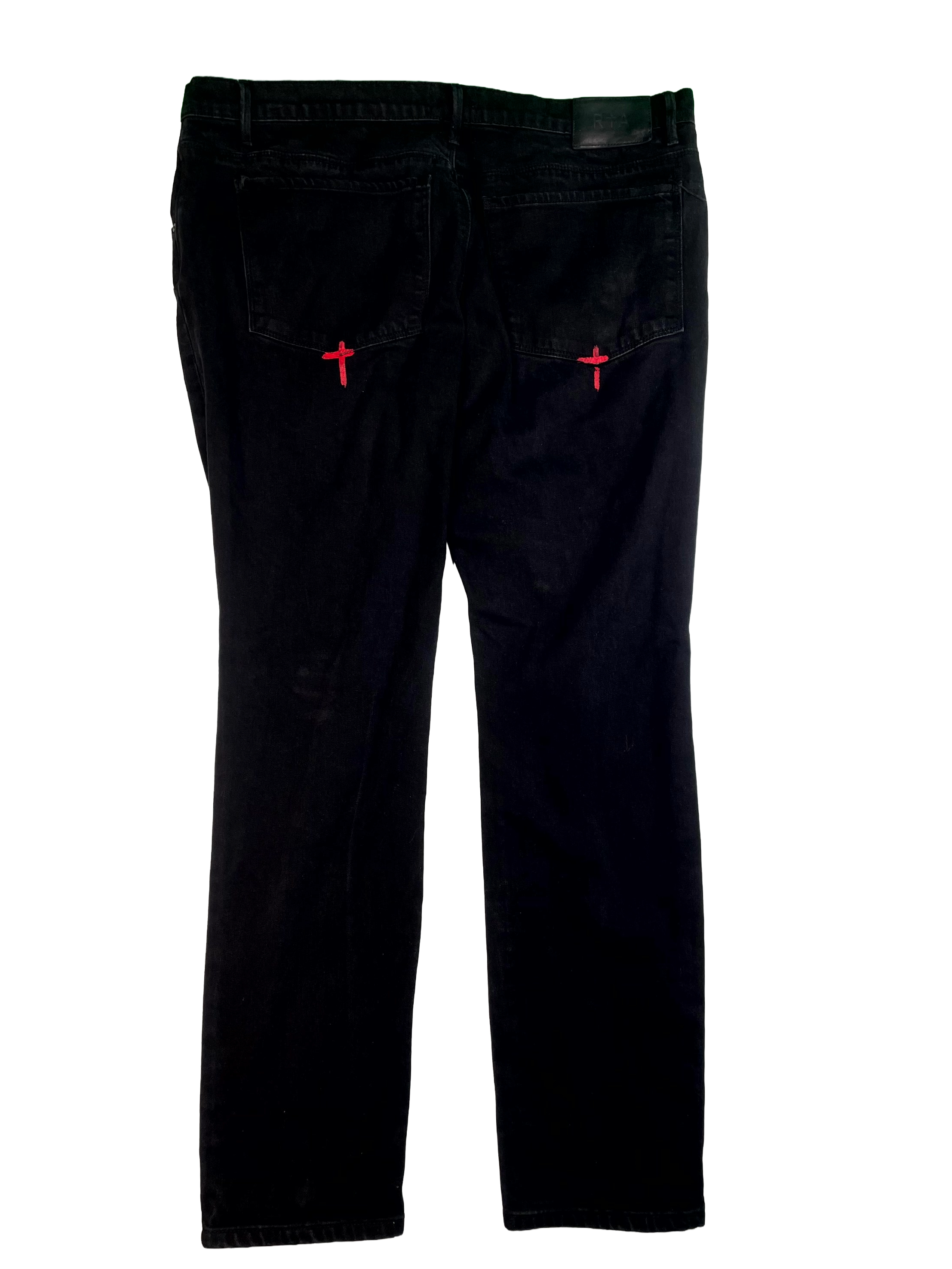 RTA Black & Red Jeans