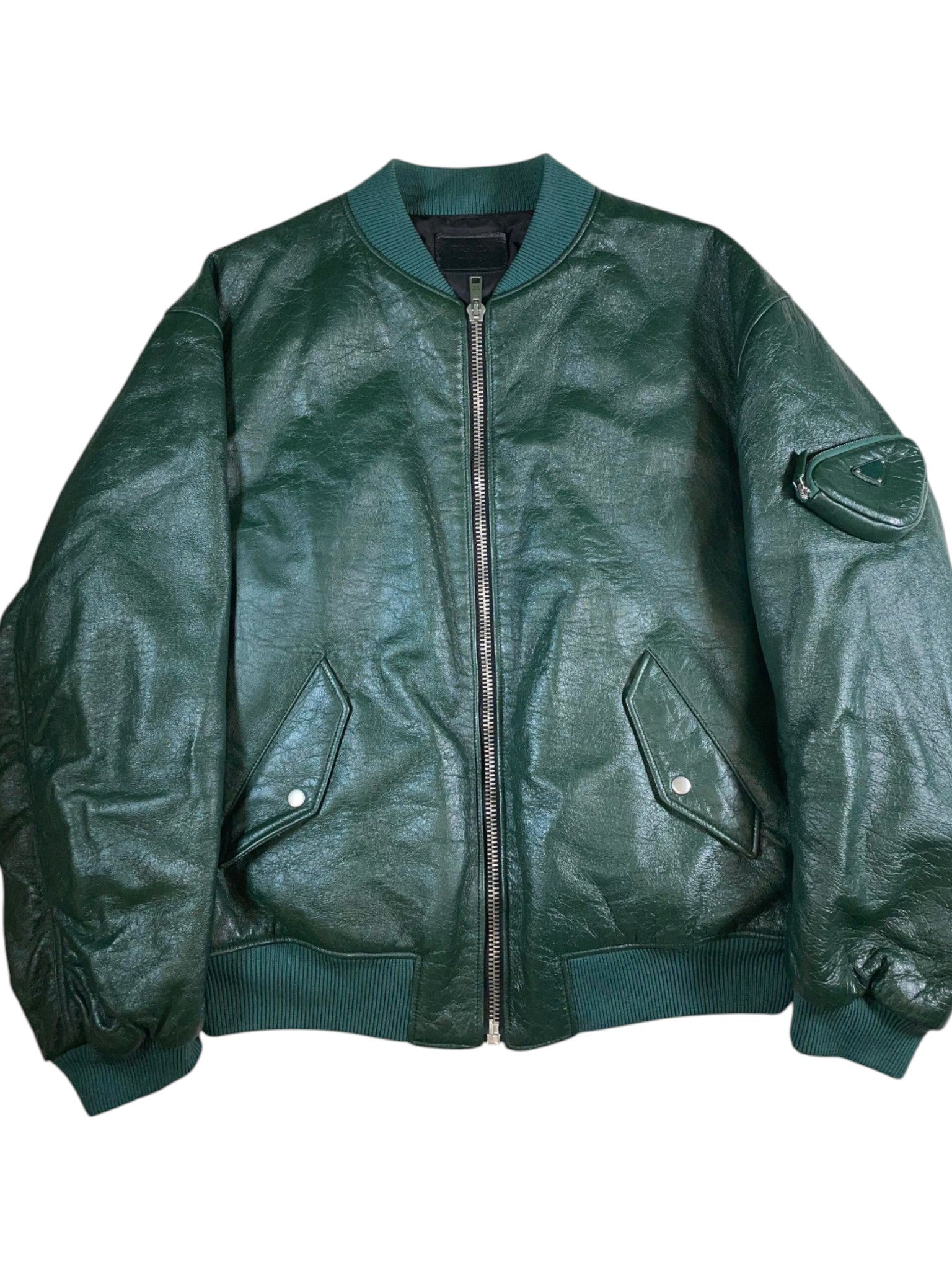 Prada Green Leather Jacket
