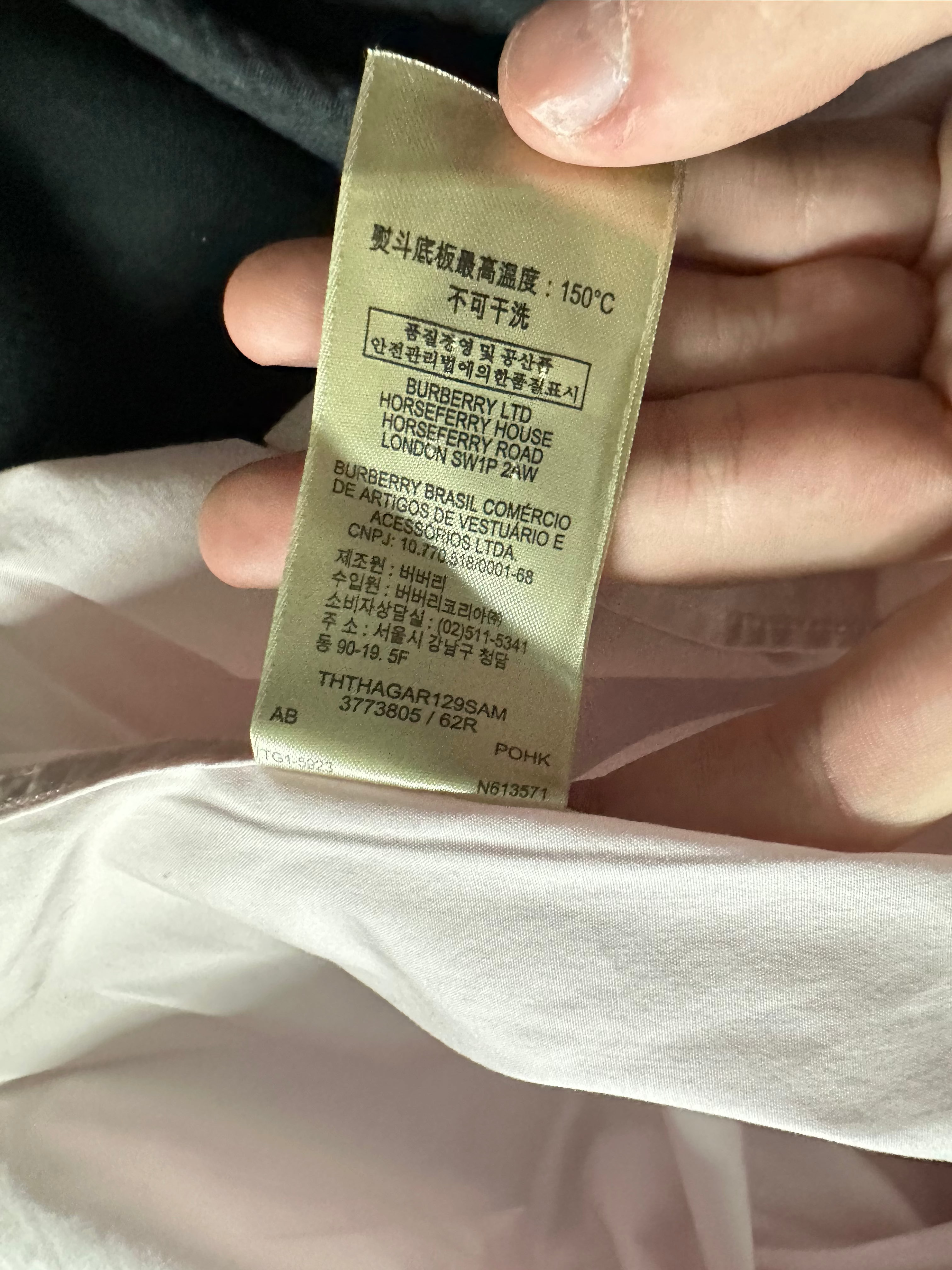 Burberry Button Up Pink Shirt