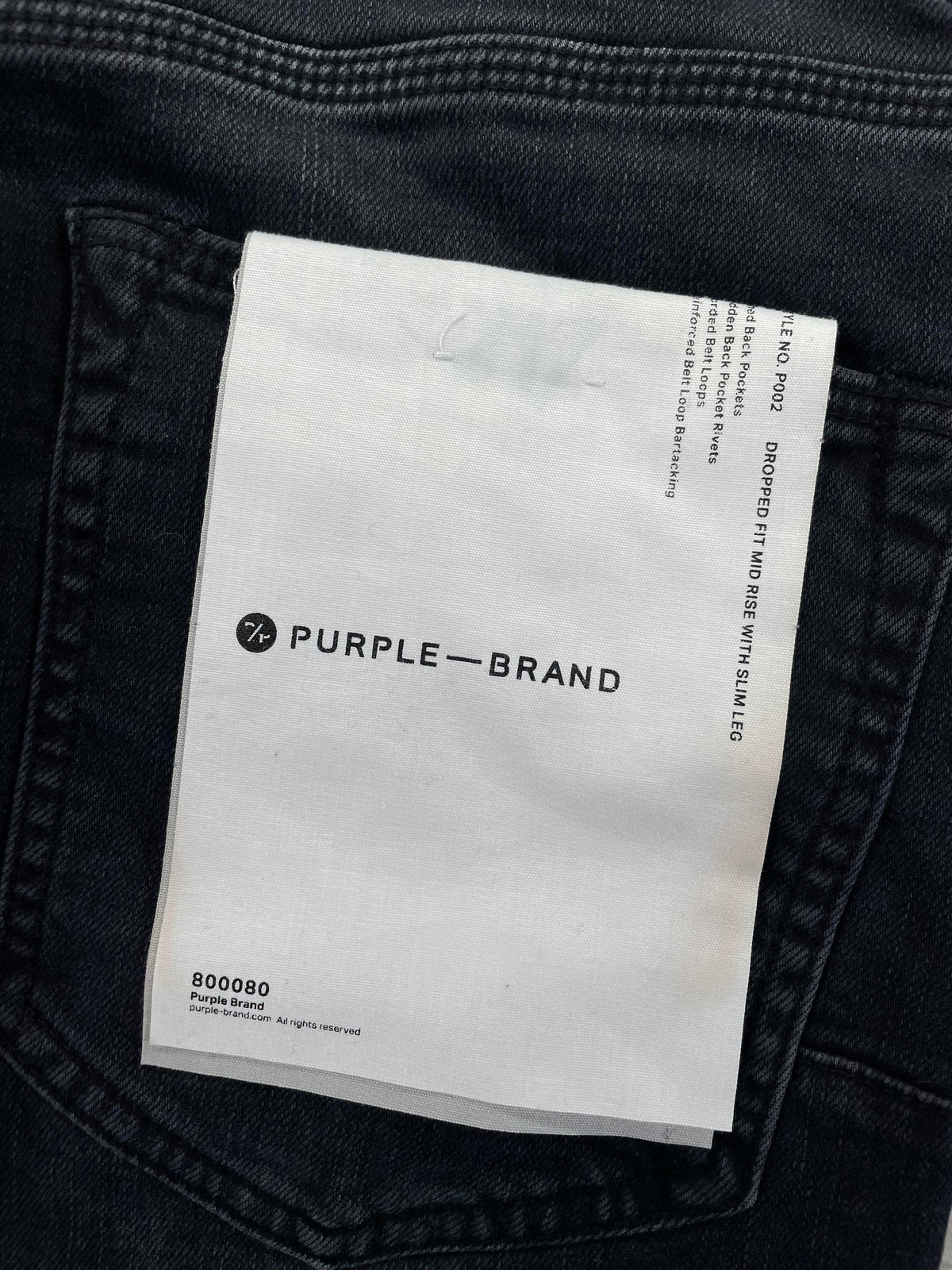 Purple Brand Distressed Black Jeans