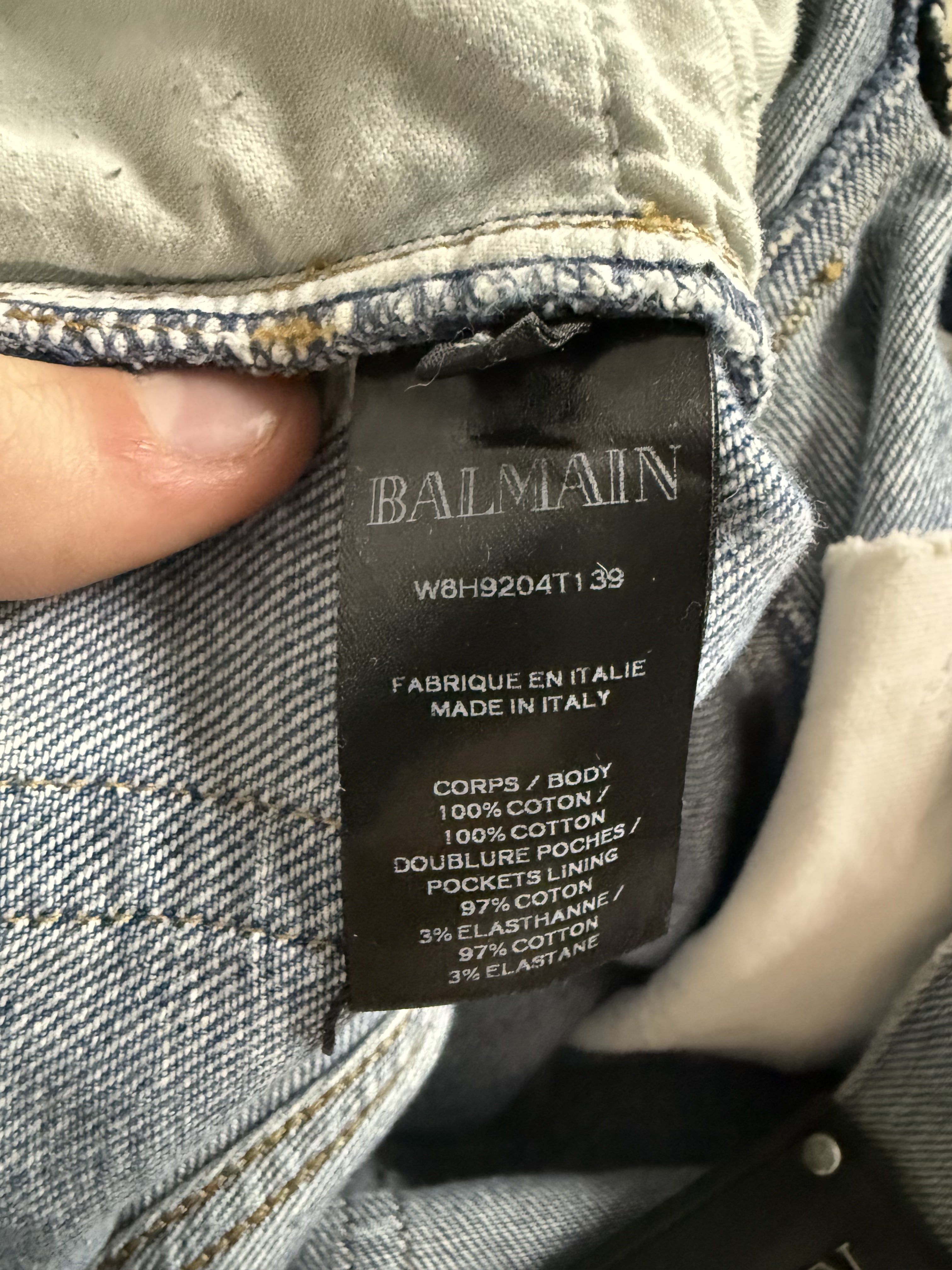 Balmain Jeans Light Wash Zipper