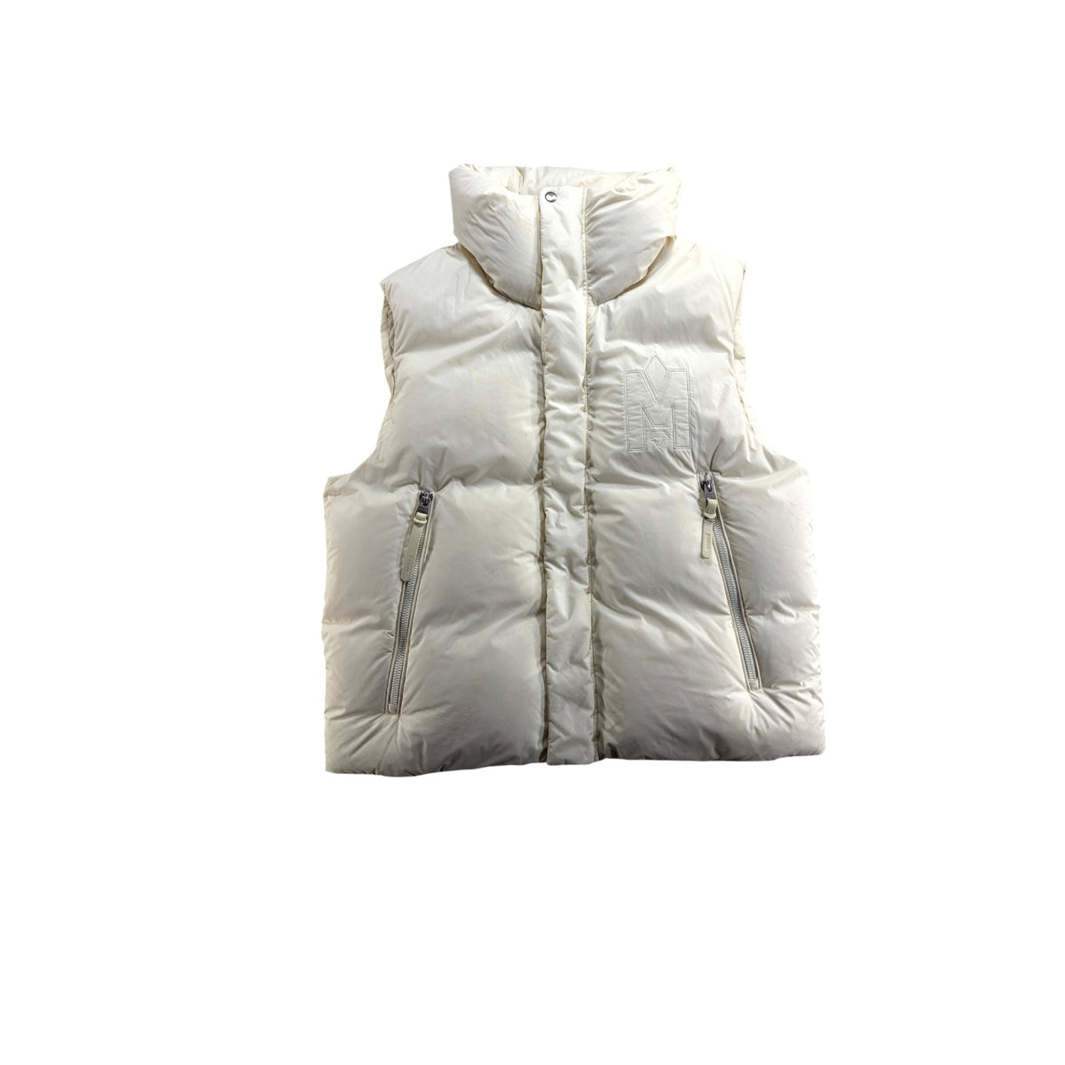 Mackage Mackage Embroidered Logo Cream Puffer Vest