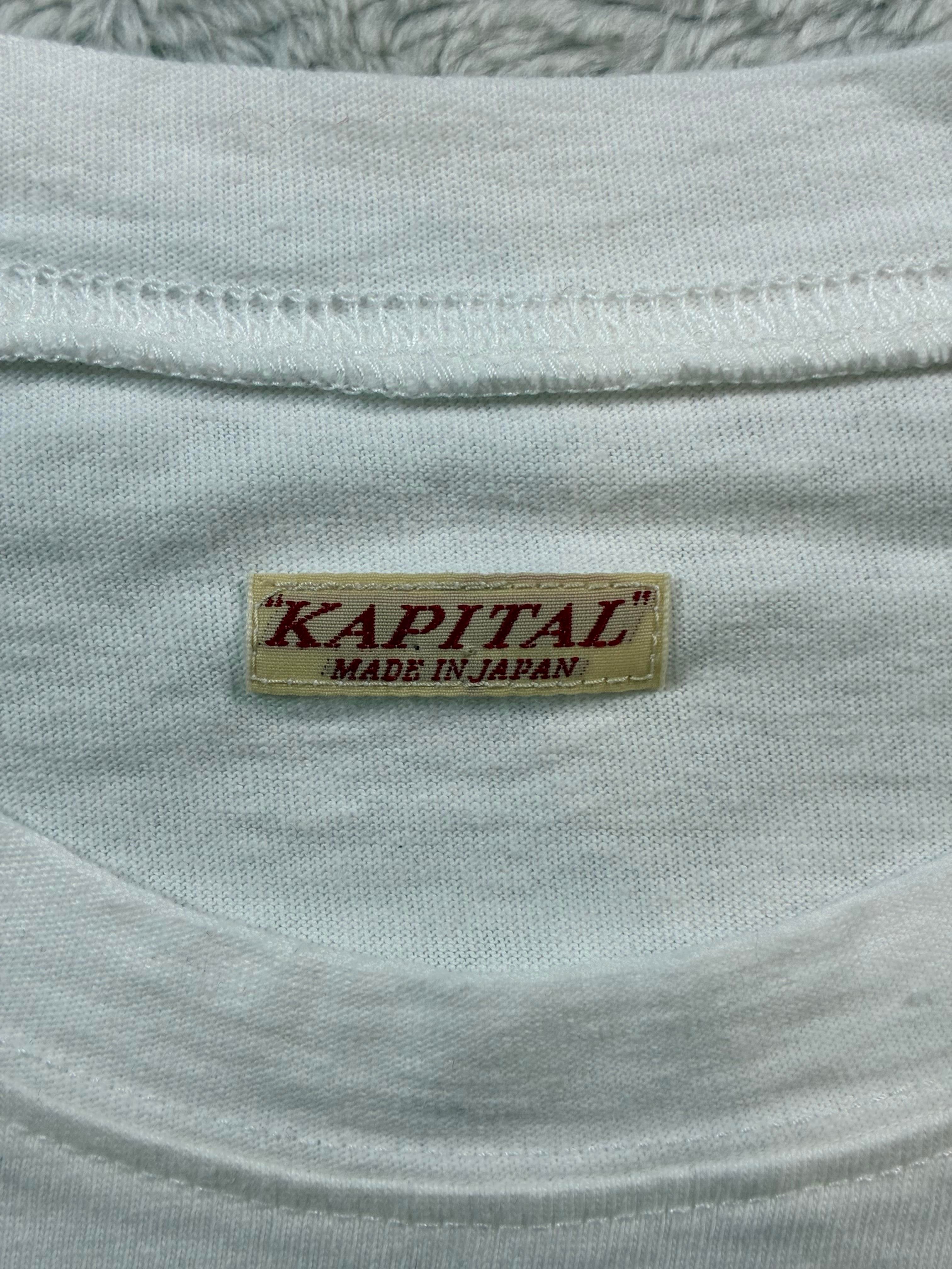 Kapital Jersey with Canoe KAPITAL Print Purple Crew Tee