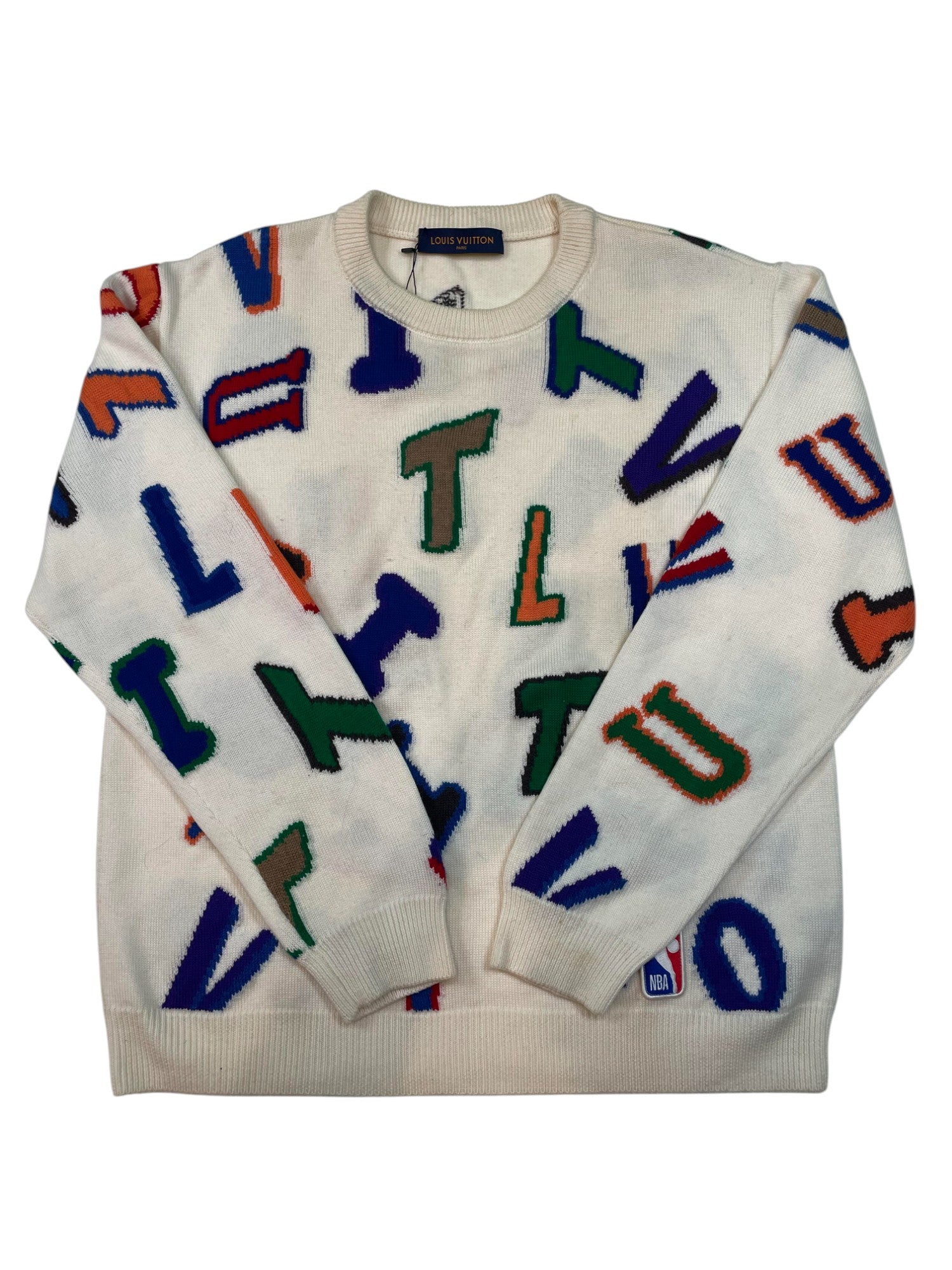 LV x NBA Crewneck Cream Multi ABC