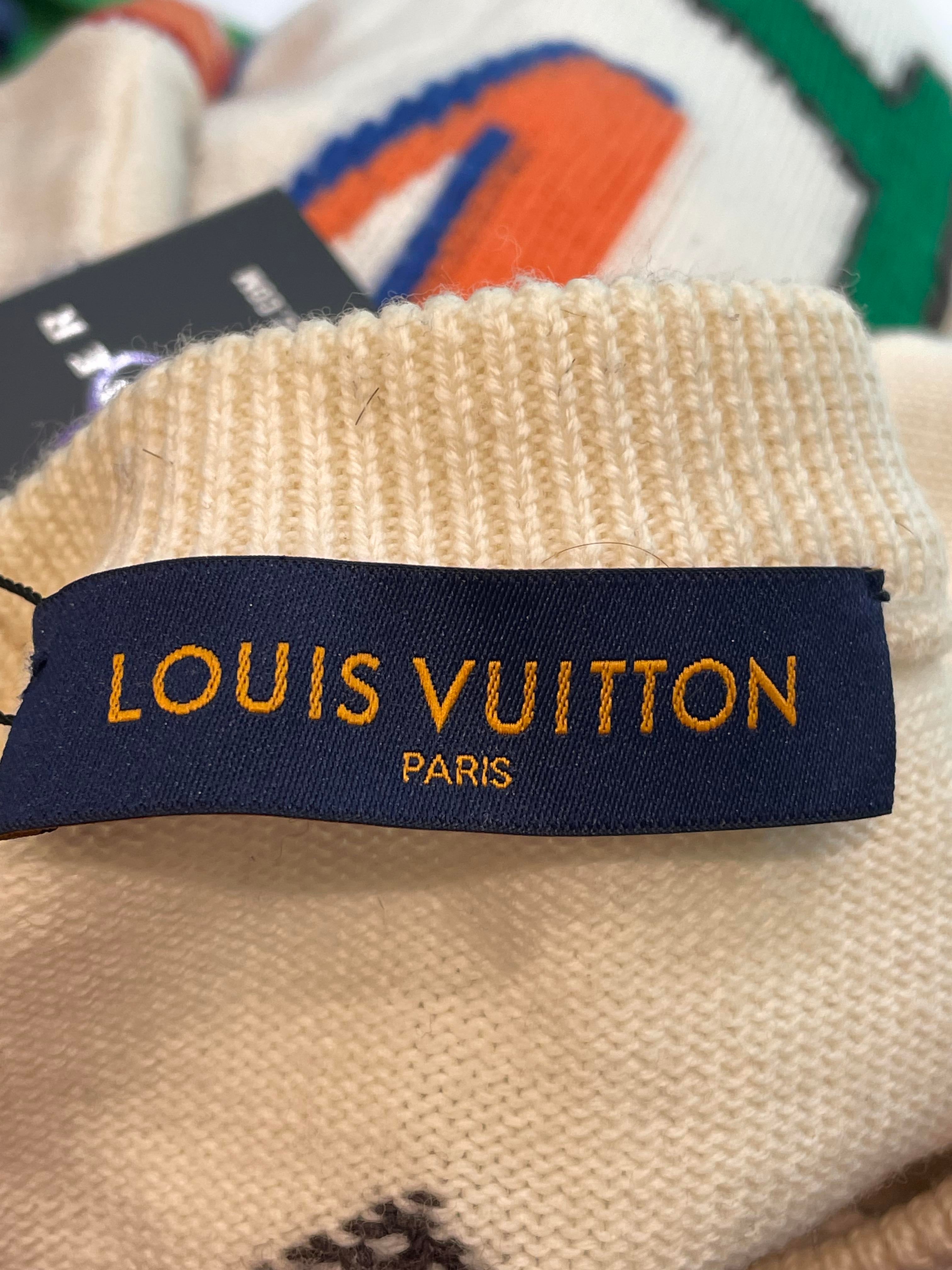 LV x NBA Crewneck Cream Multi ABC